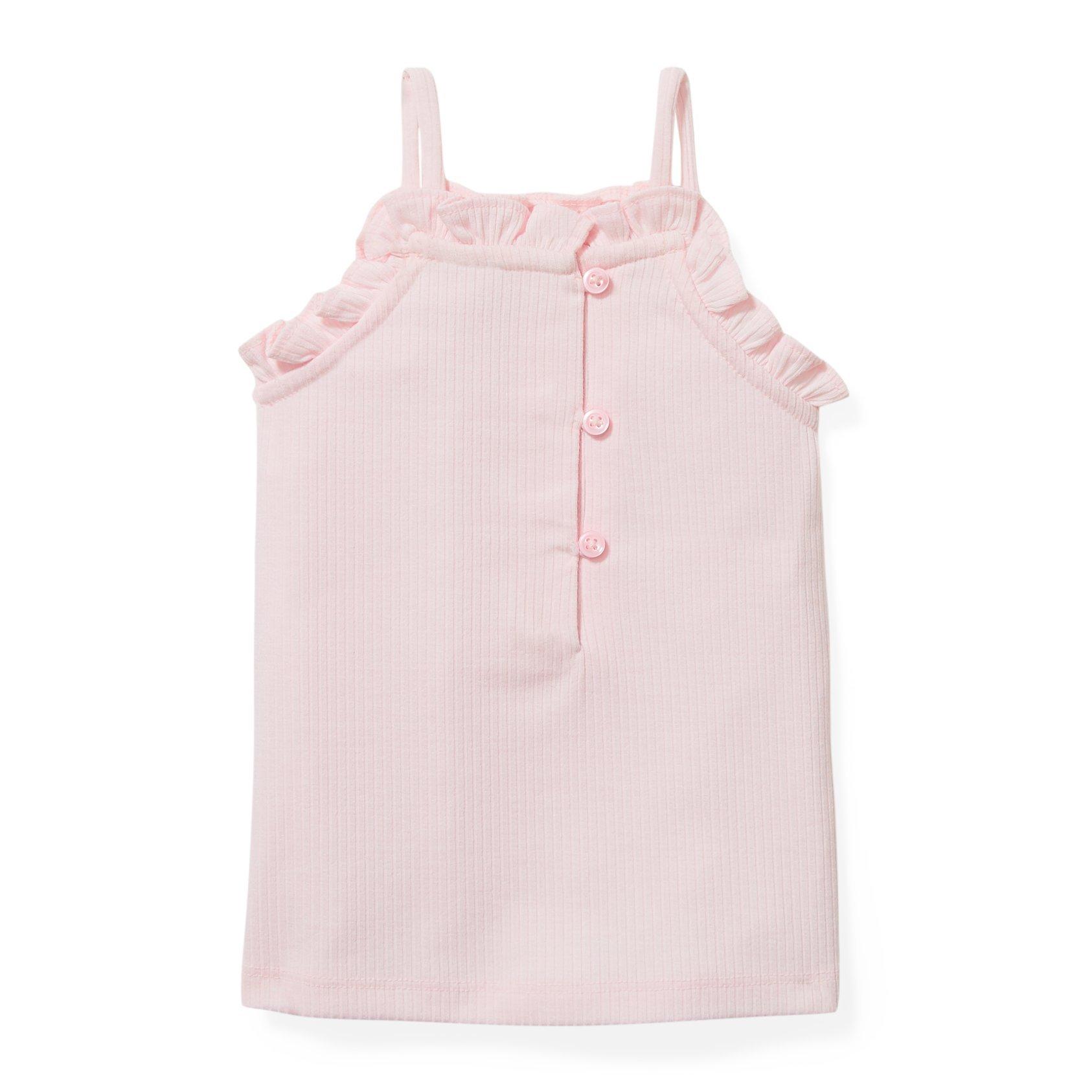 Ribbed Ruffle Trim Top image number 2