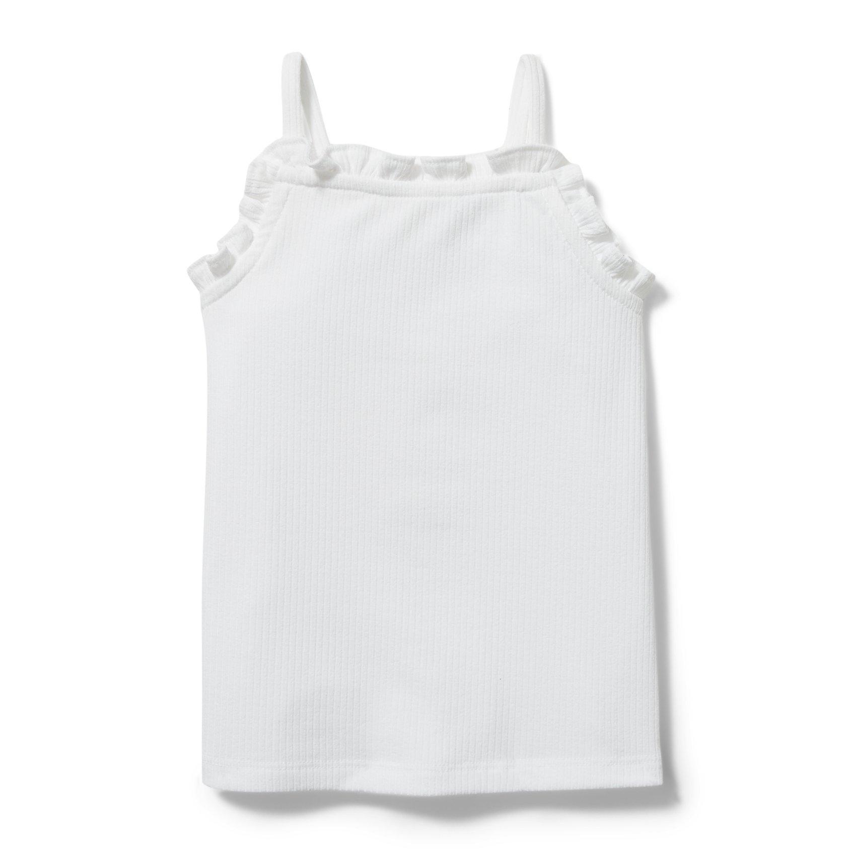 Ribbed Ruffle Trim Top image number 0
