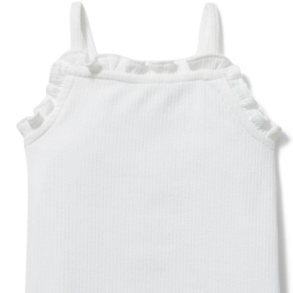 Ribbed Ruffle Trim Top image number 1