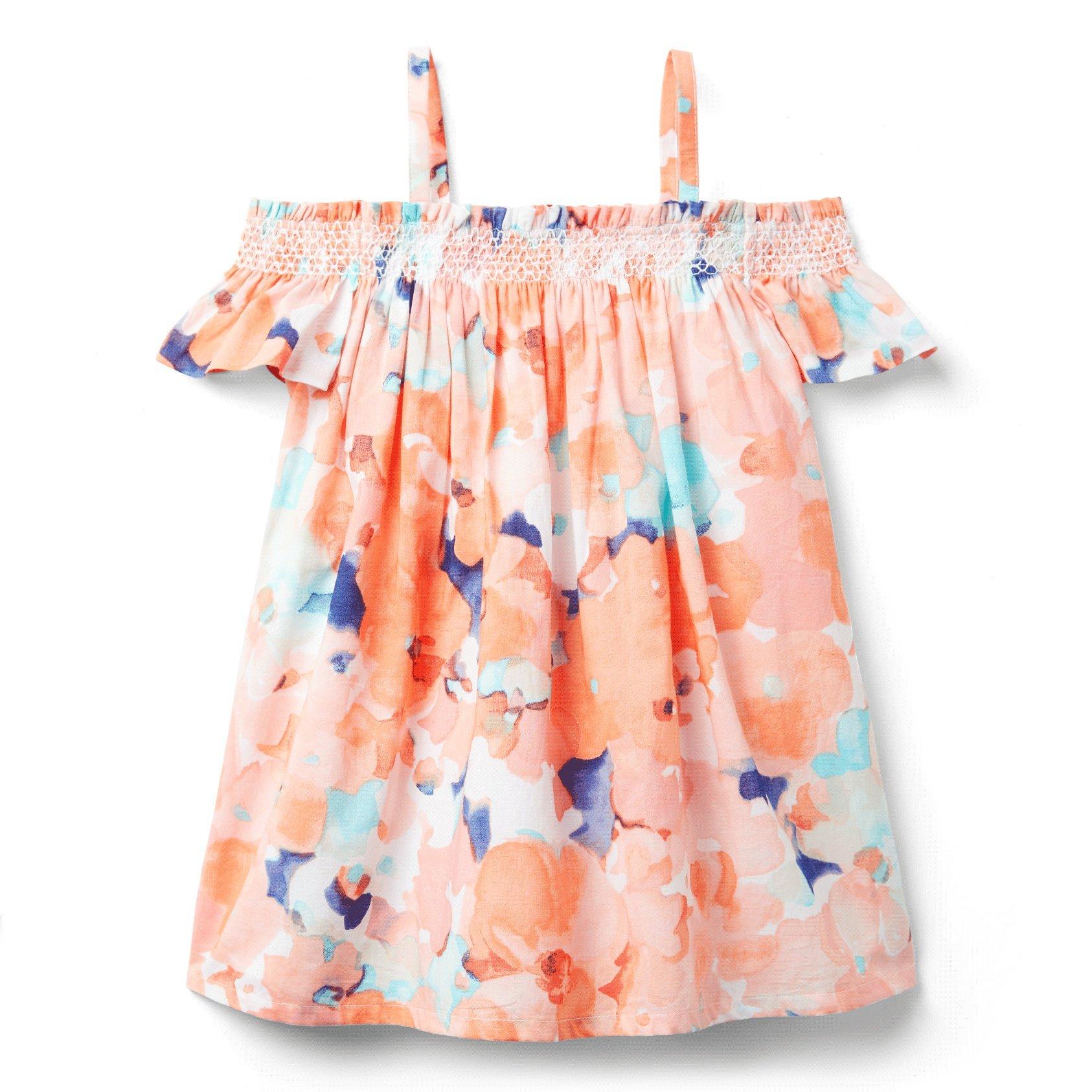 Watercolor Cold Shoulder Dress image number 0