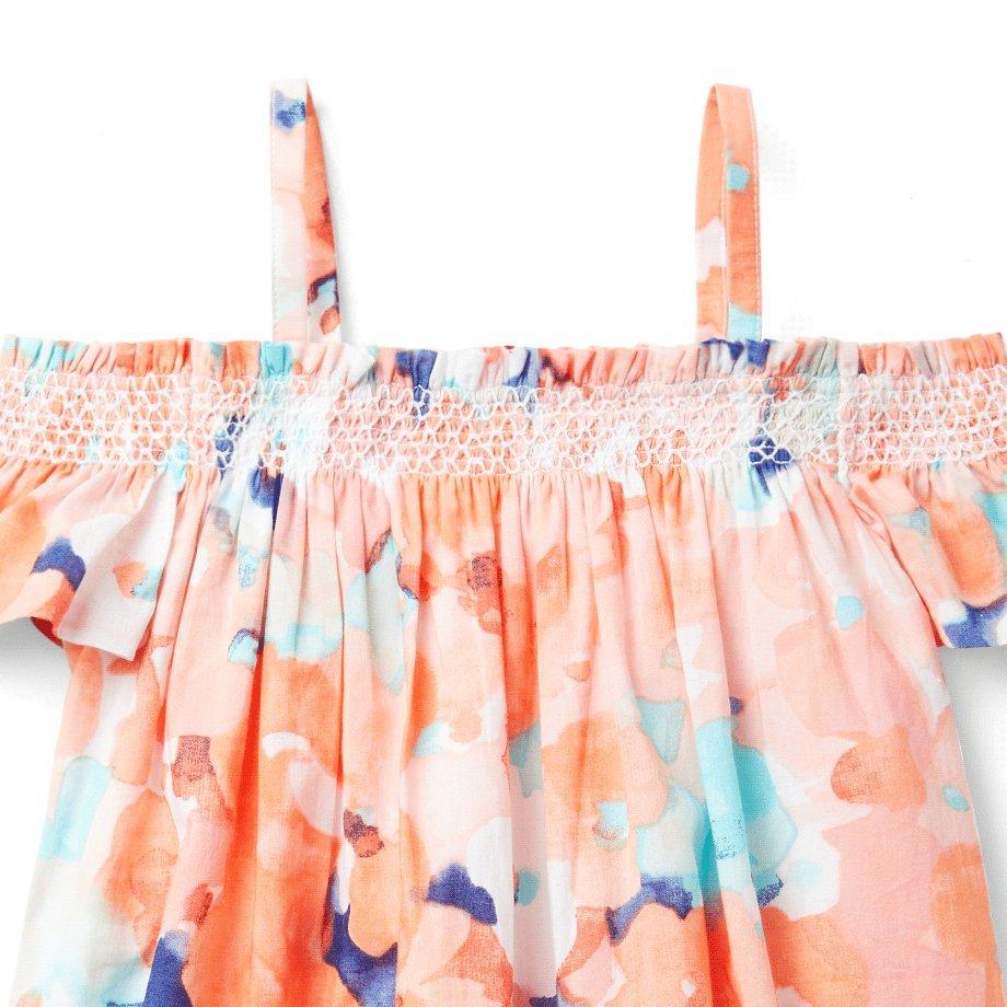 Watercolor Cold Shoulder Dress image number 1