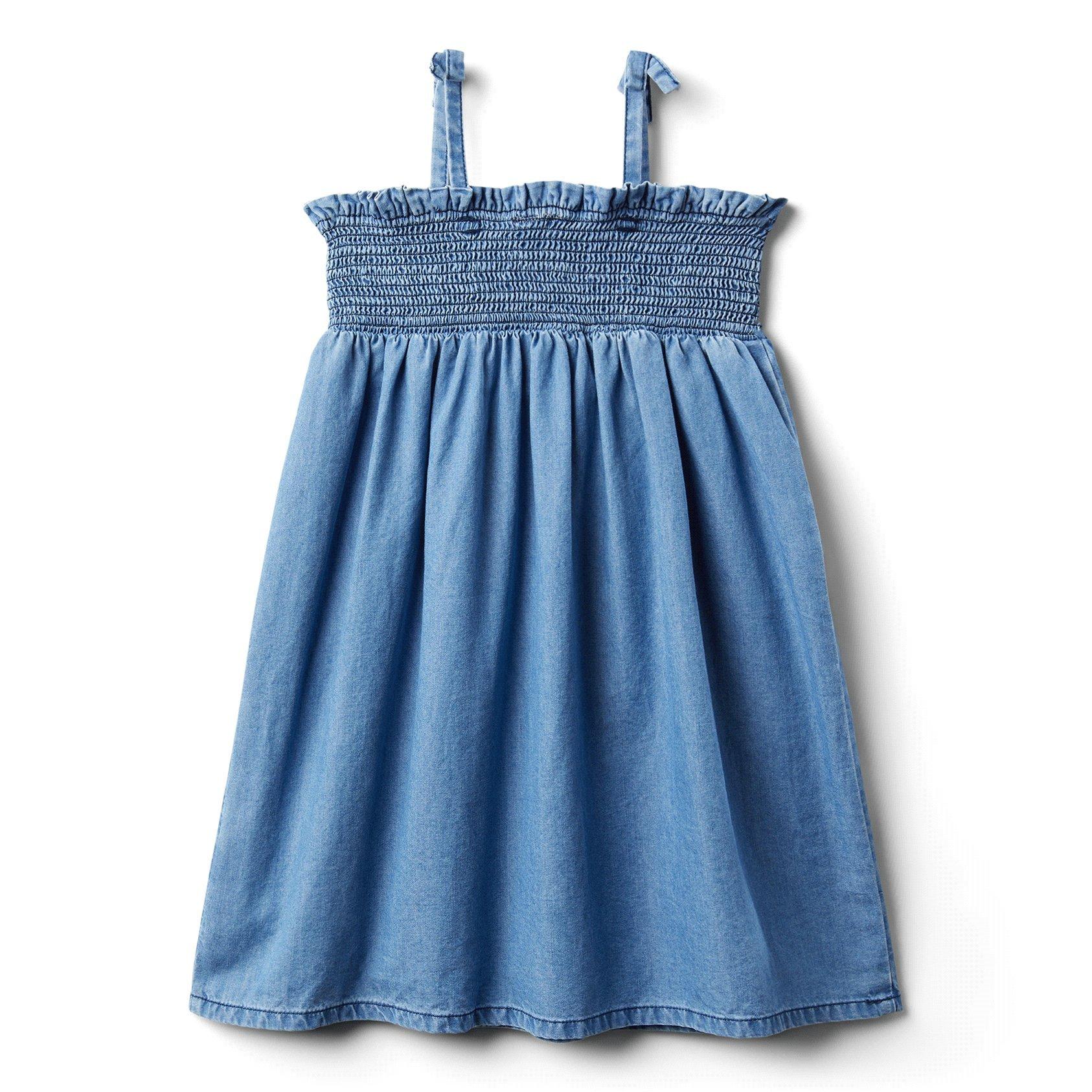 Smocked Chambray Dress  image number 3