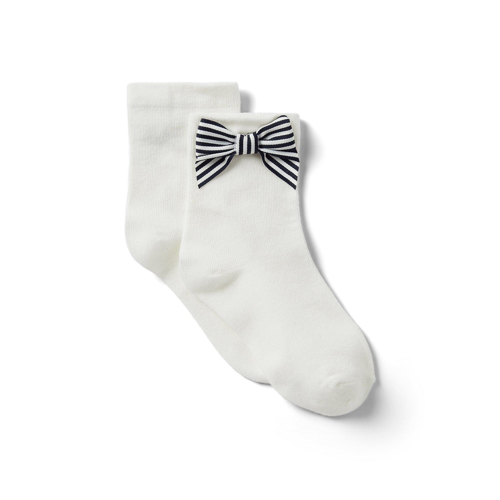 Striped Bow Socks  image number 0