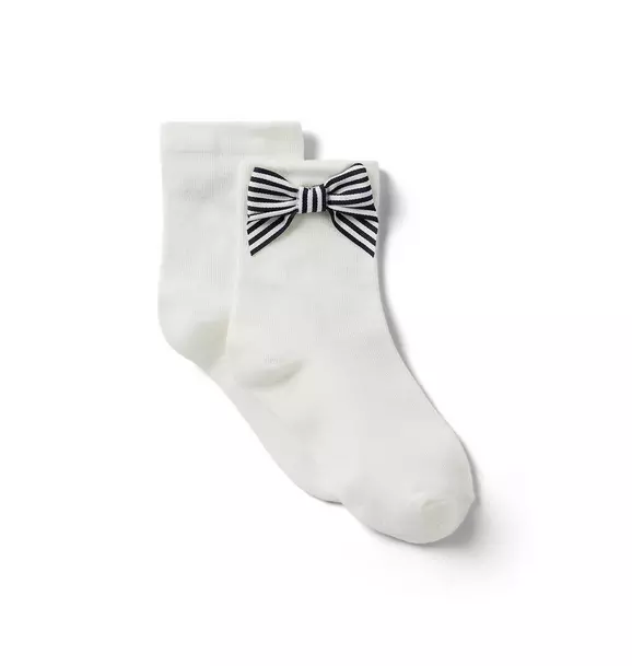 Striped Bow Socks 