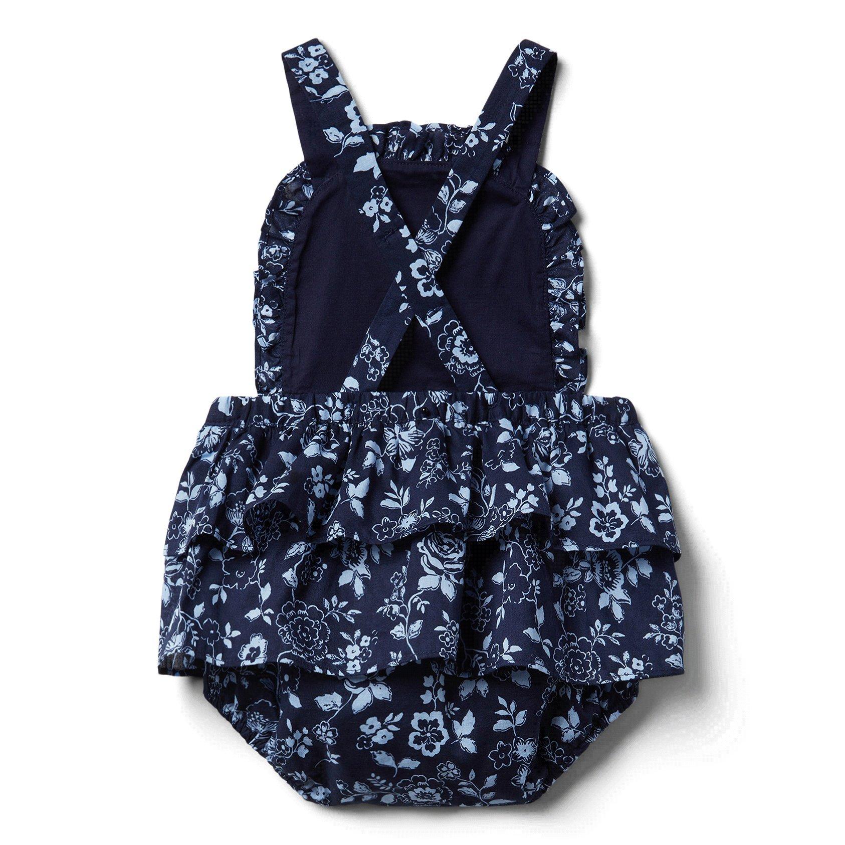 Baby Floral Ruffle Shortall image number 1
