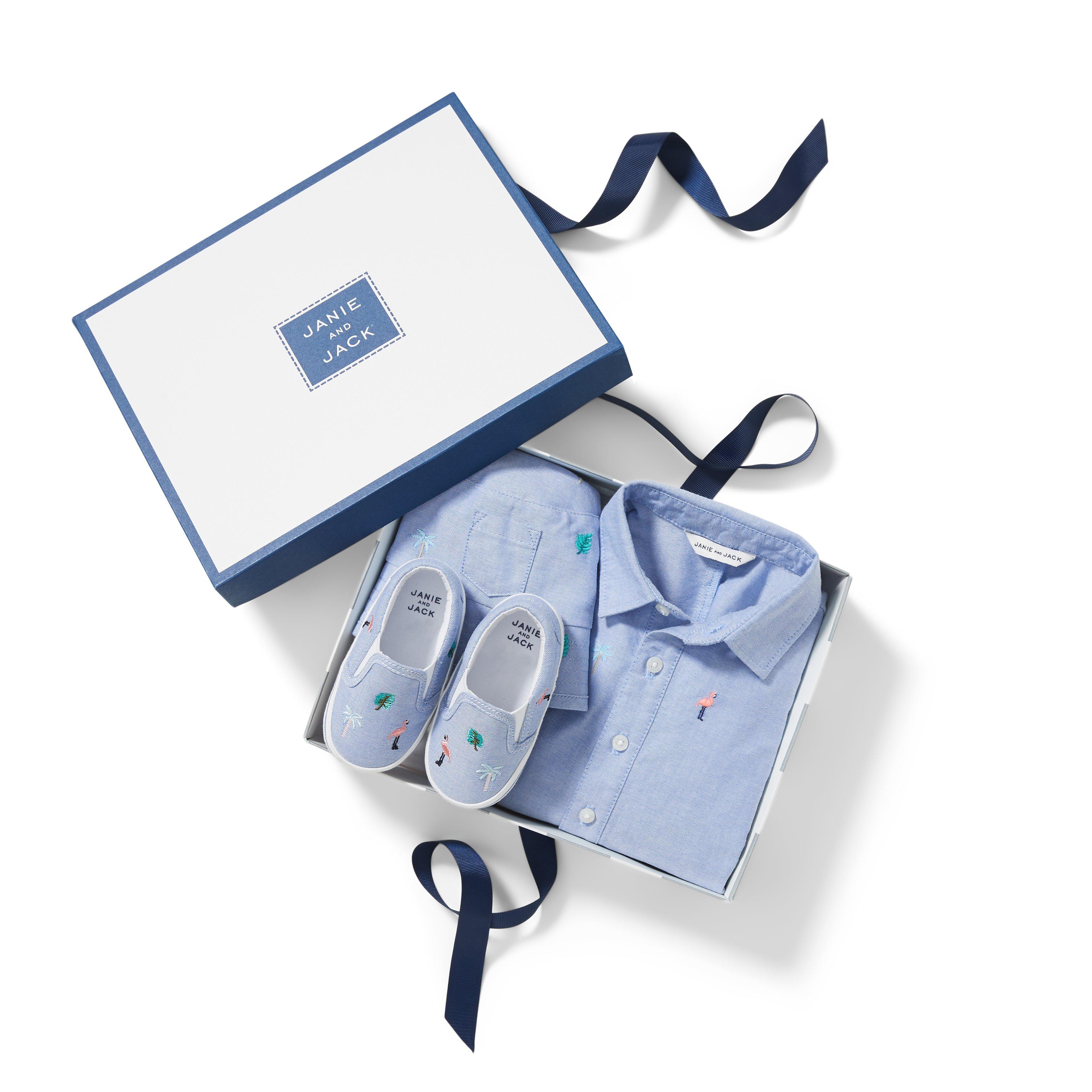 Baby 3-Piece Tropical Romper Gift Box image number 1