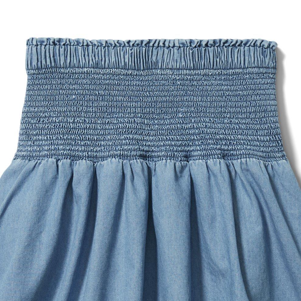 Chambray Smocked Skirt image number 2