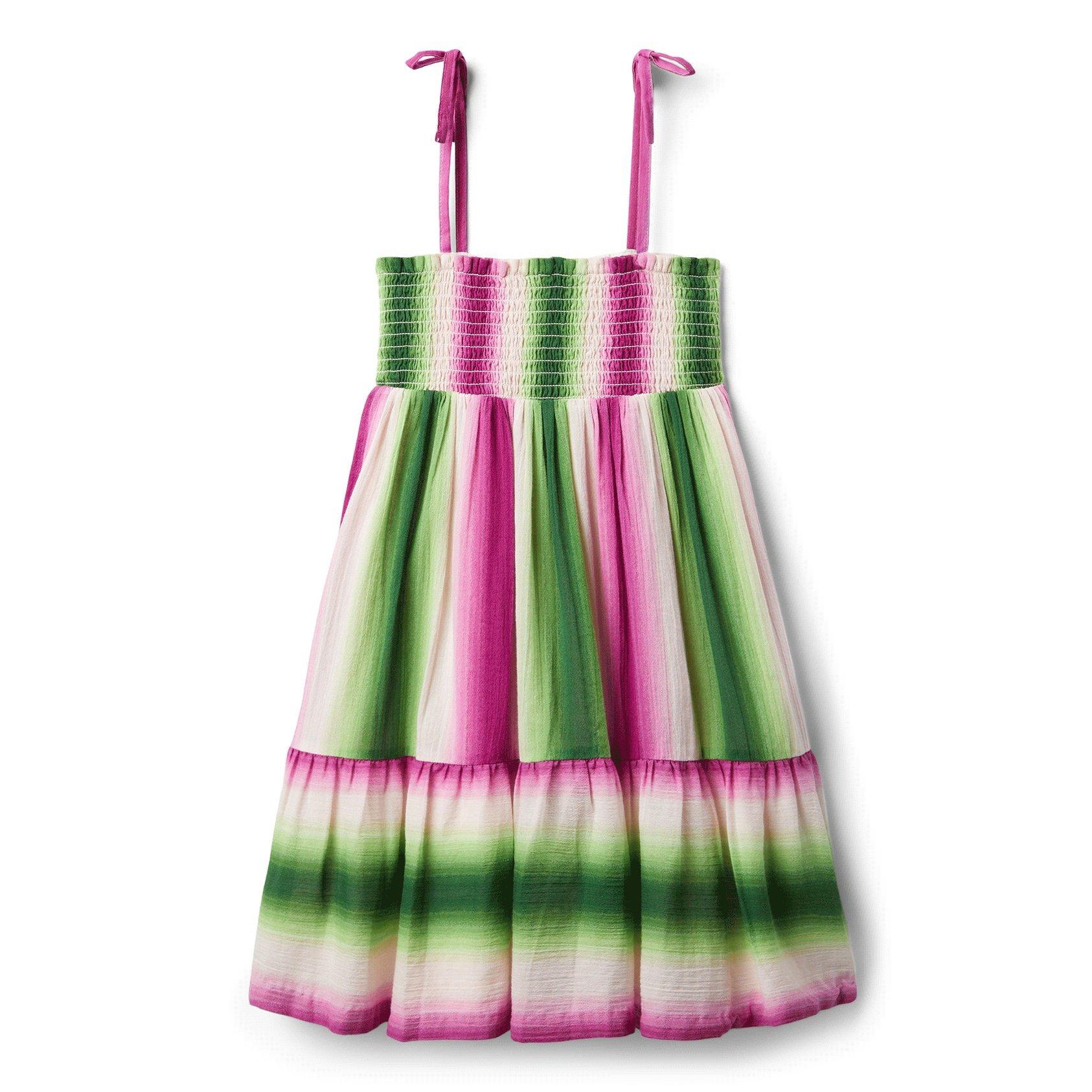 Striped Smocked Dress
