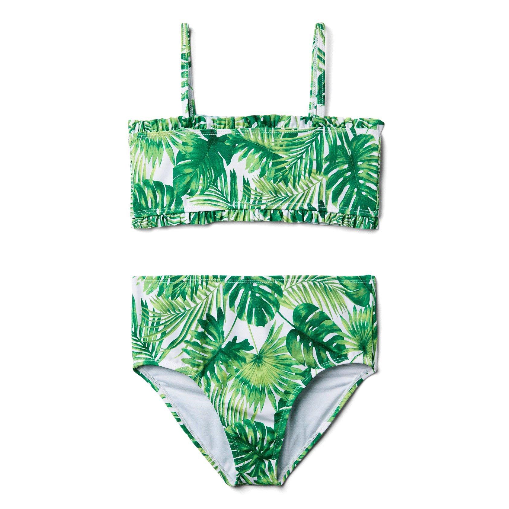 Palm Scalloped 2-Piece Swimsuit