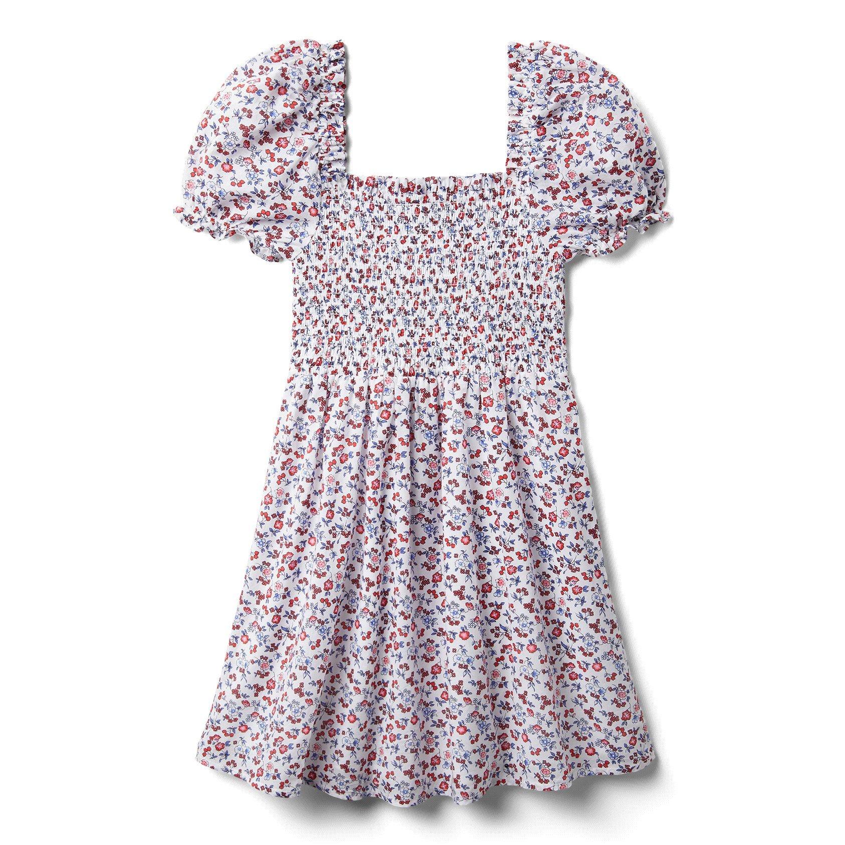 Ditsy Floral Smocked Puff Sleeve Dress image number 6