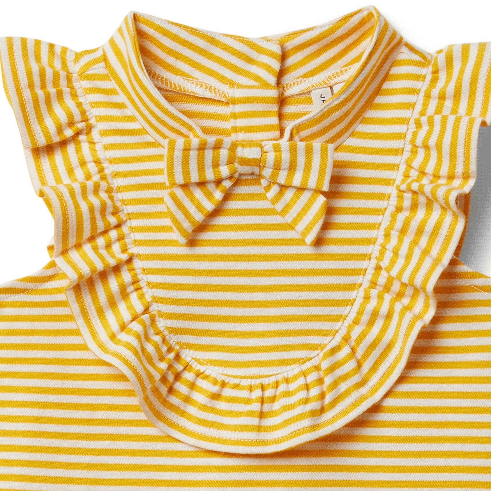 Striped Ruffle Bow Top  image number 2