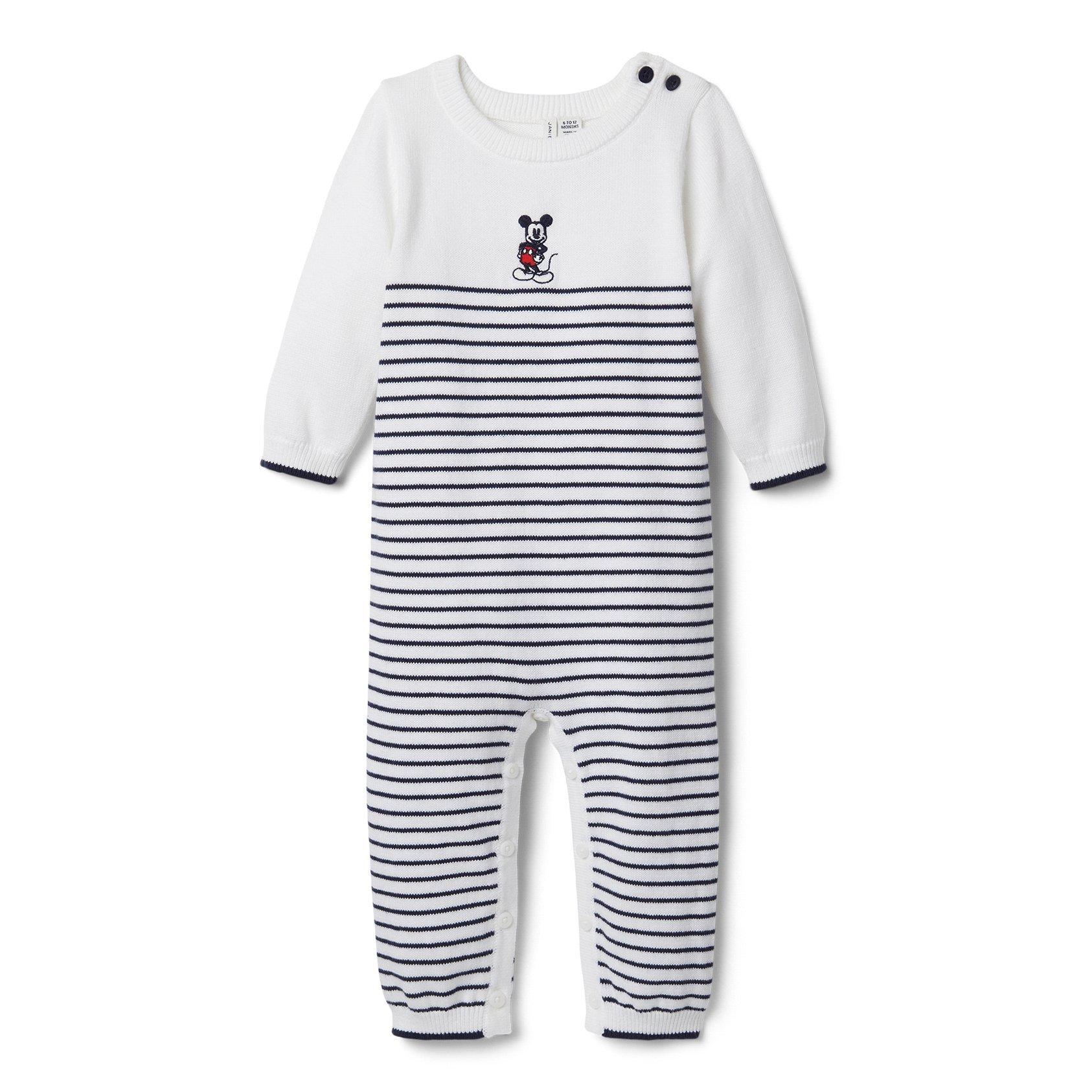 Disney Mickey Mouse Baby Striped 1-Piece image number 0