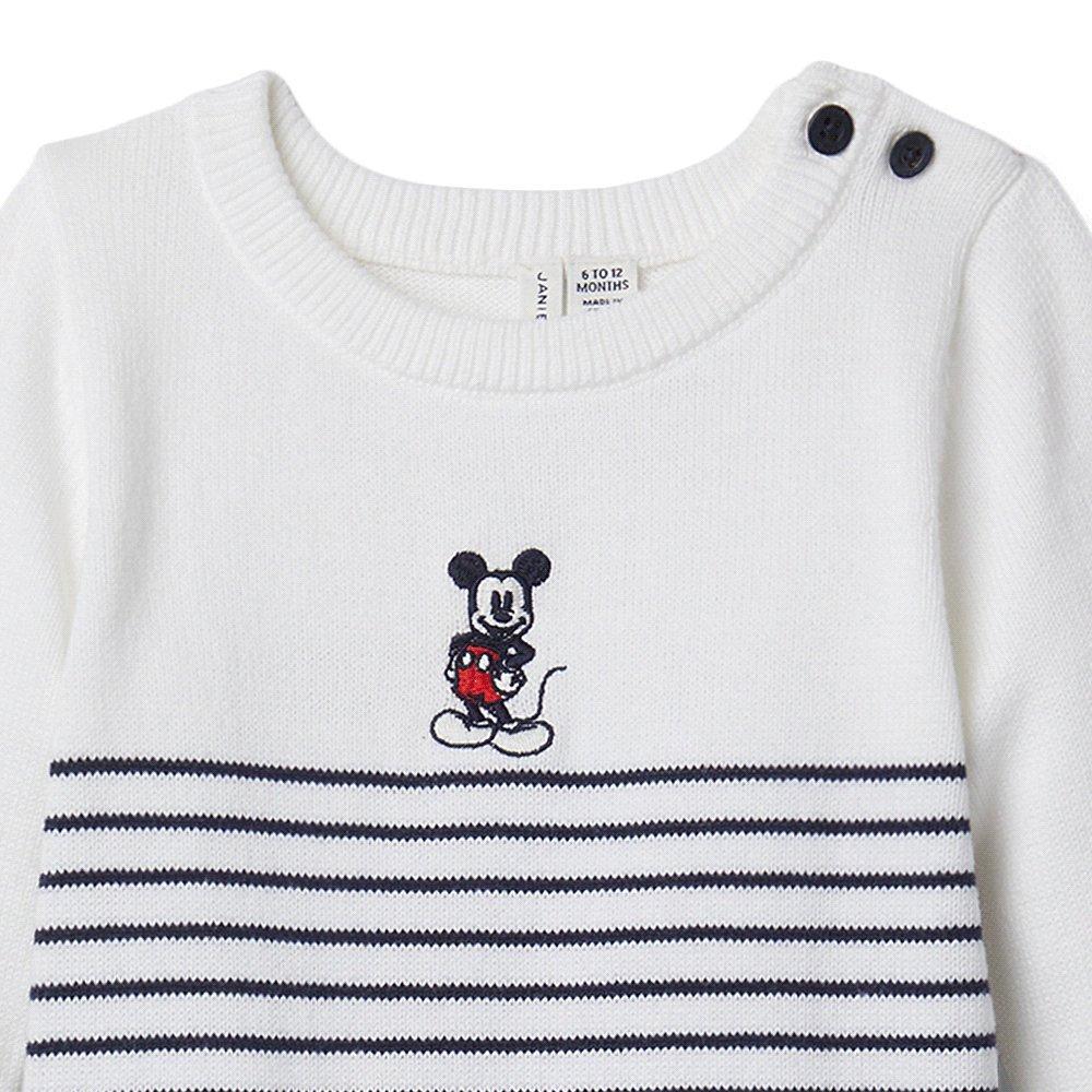 Disney Mickey Mouse Baby Striped 1-Piece image number 1