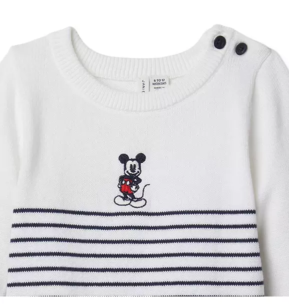 Disney Mickey Mouse Baby Striped 1-Piece image number 1
