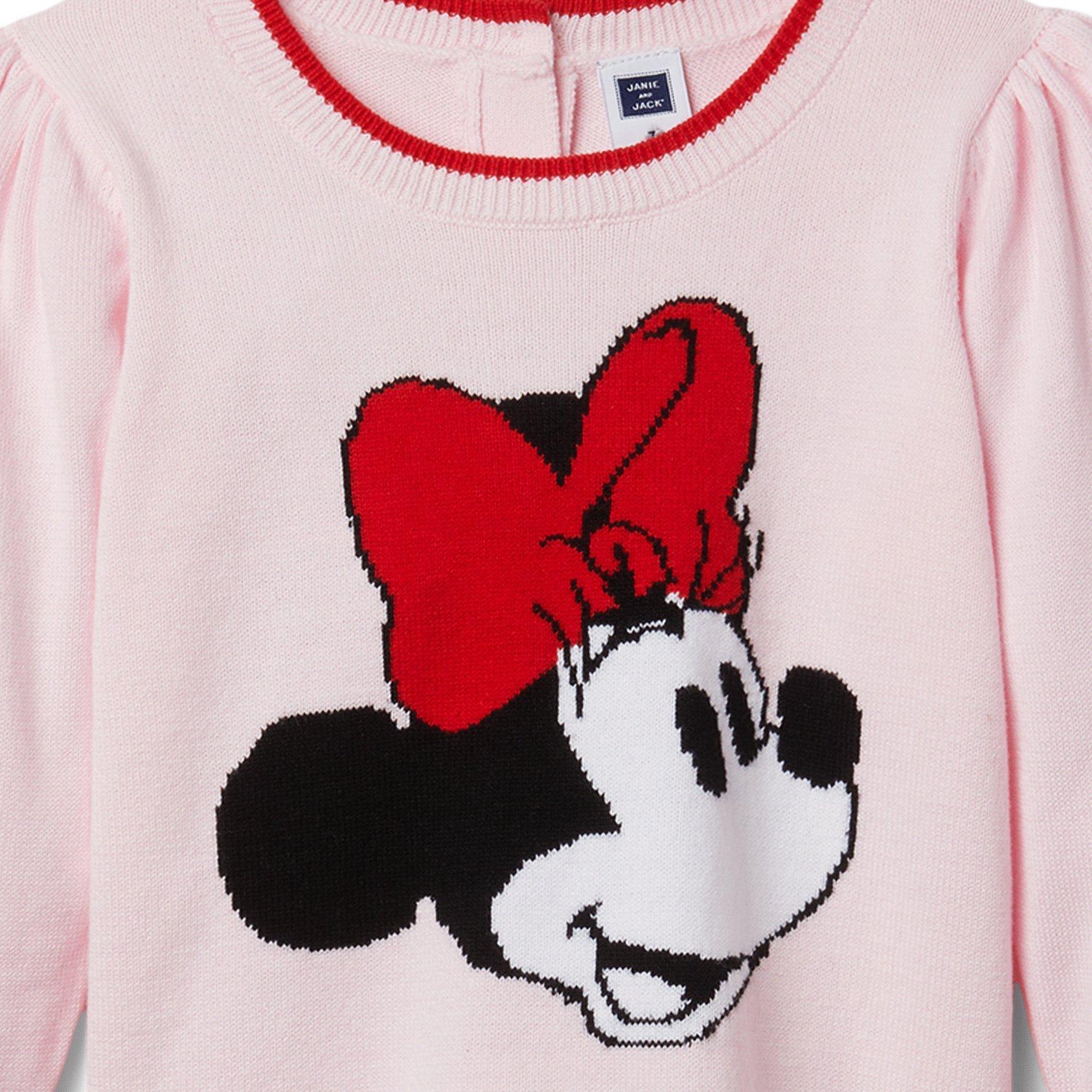 Girl Fifties Pink Disney Minnie Mouse Sweater by Janie and Jack