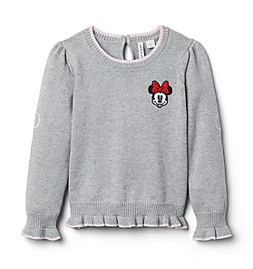 Disney Minnie Mouse Embroidered Sweater