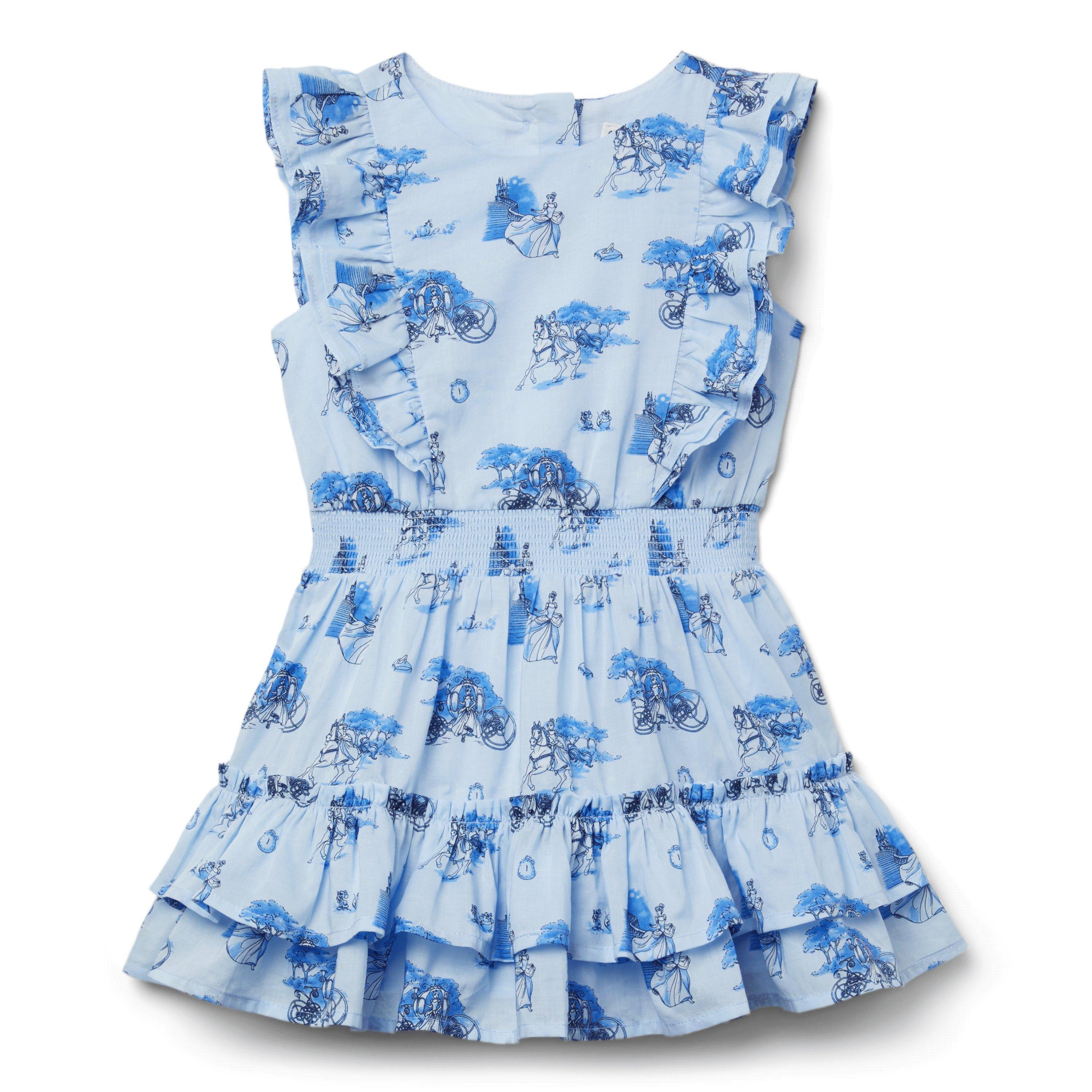 Disney Cinderella Smocked Ruffle Dress image number 0