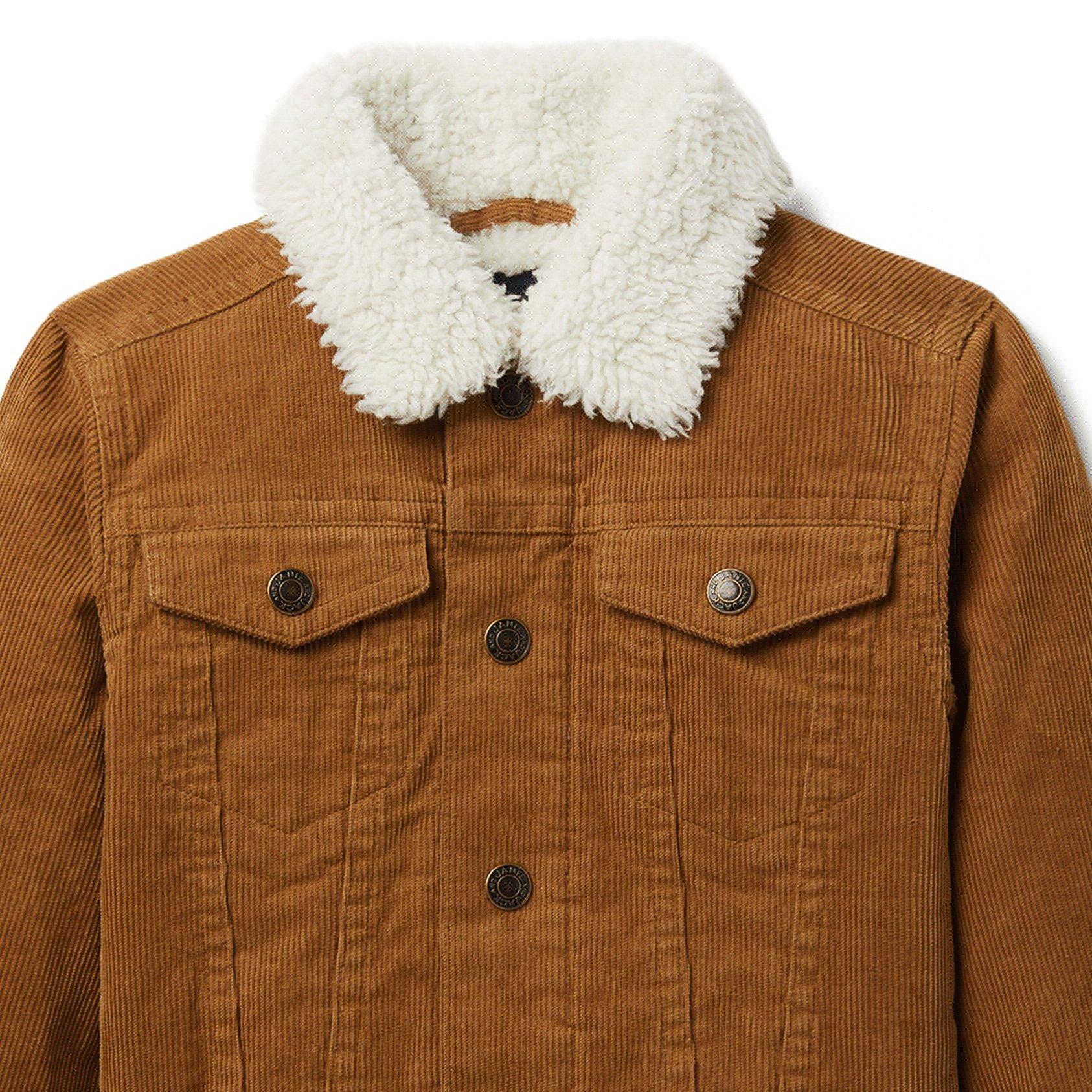 Corduroy Trucker Sherpa Collar Jacket image number 2