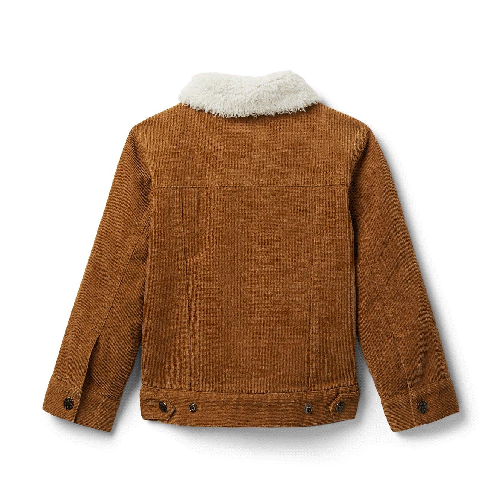 Corduroy Trucker Sherpa Collar Jacket image number 4