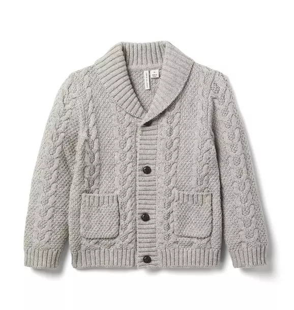 The Cable Knit Shawl Collar Cardigan 