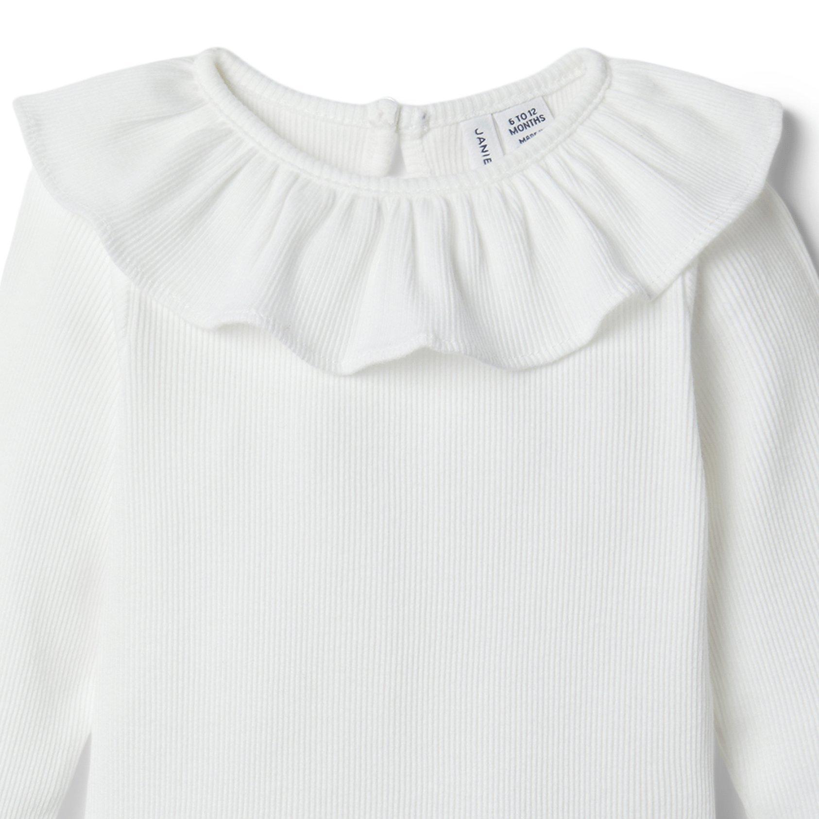 Baby Ruffle Collar Ribbed Bodysuit image number 2