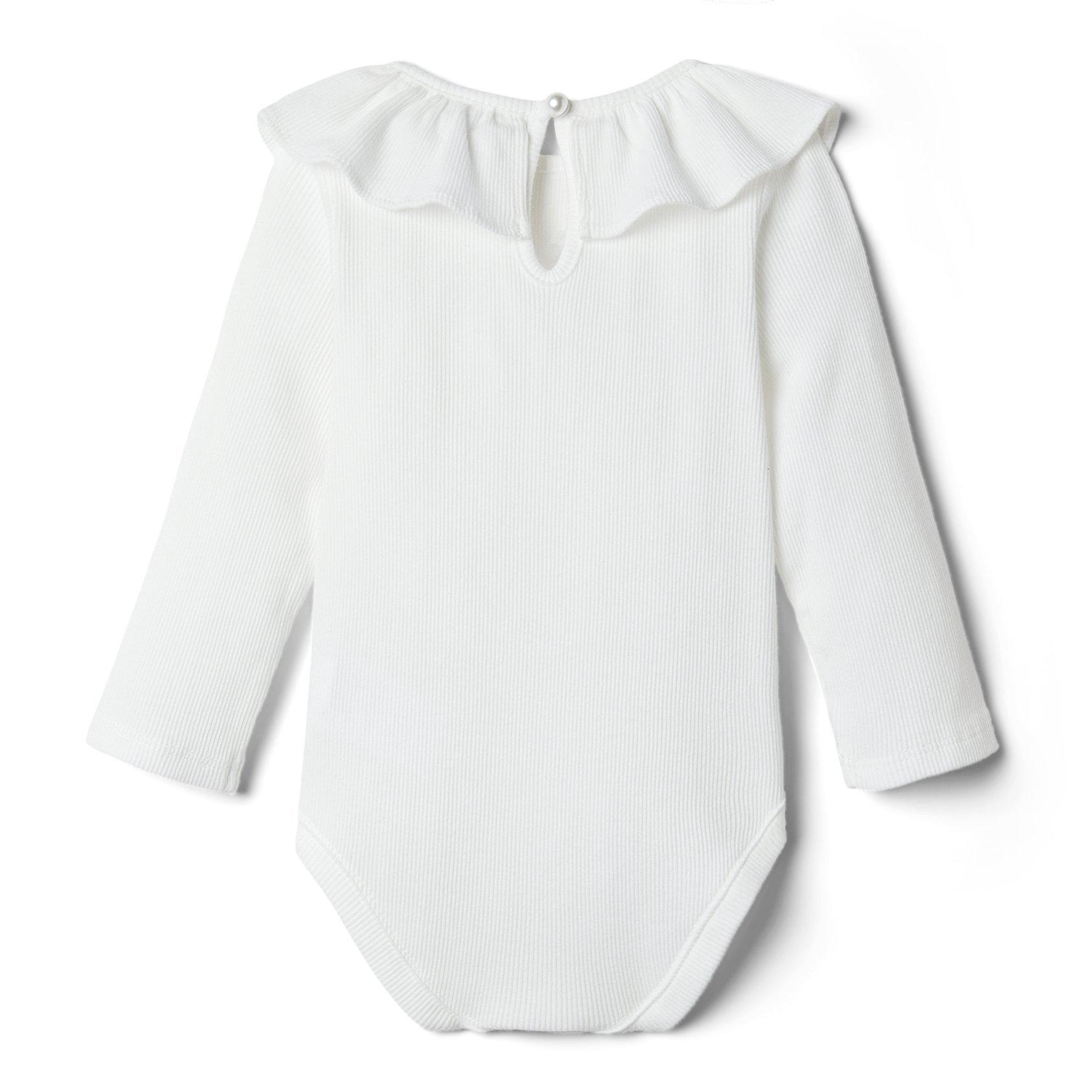 Baby Ruffle Collar Ribbed Bodysuit image number 1