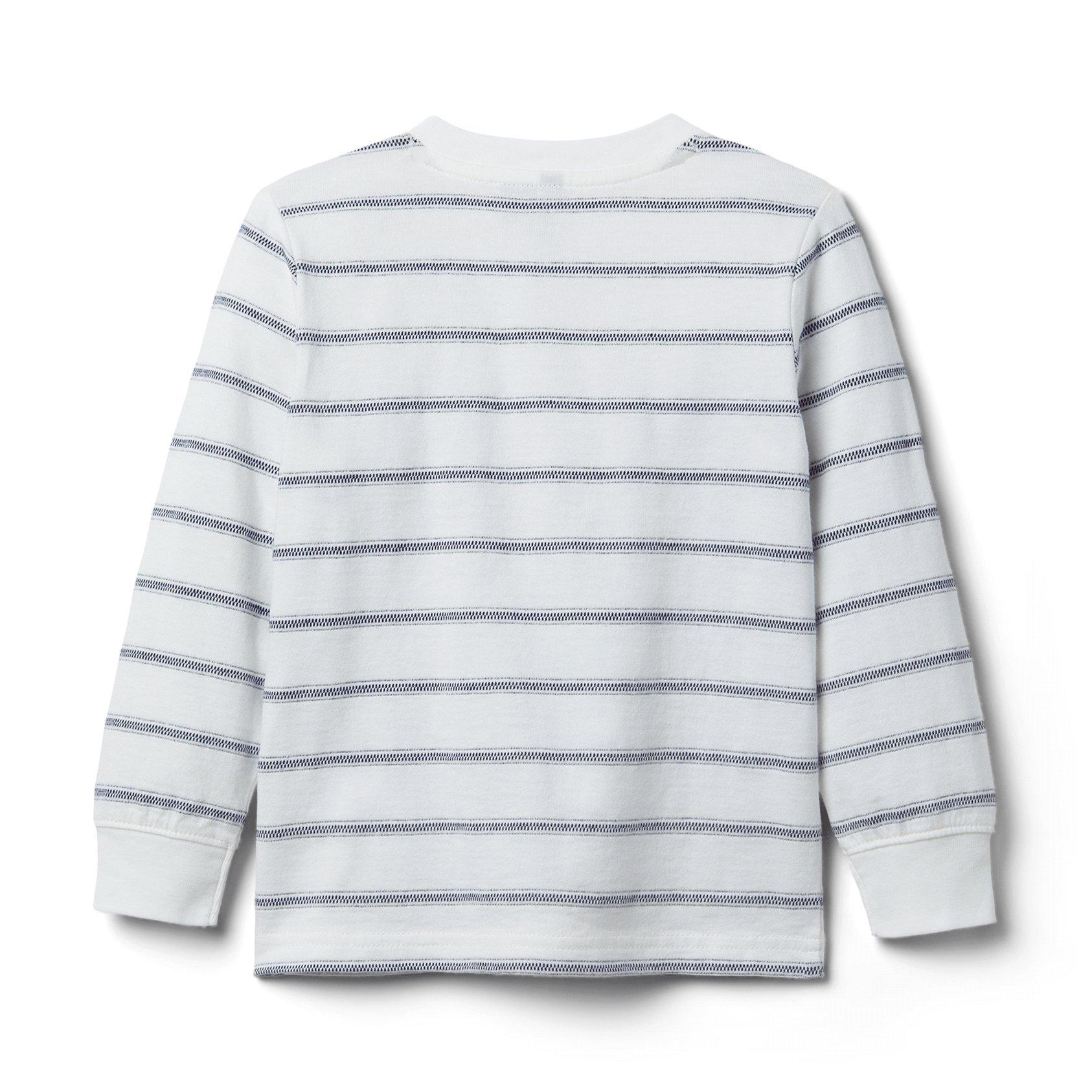 Striped Textured Henley Tee image number 3