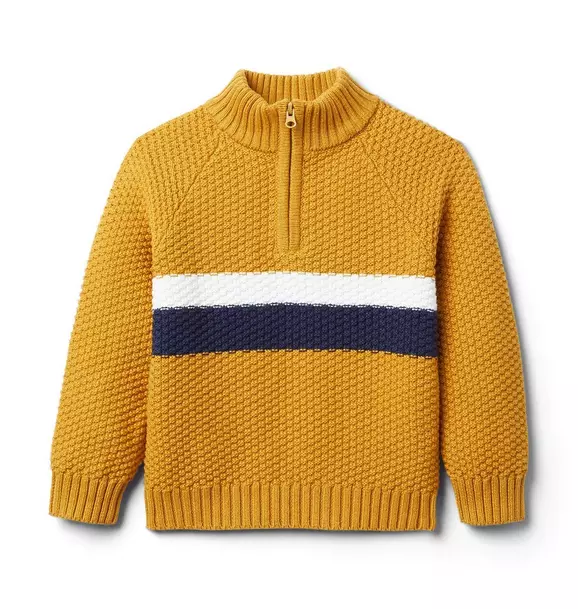Textured Stripe Half-Zip Sweater  image number 0
