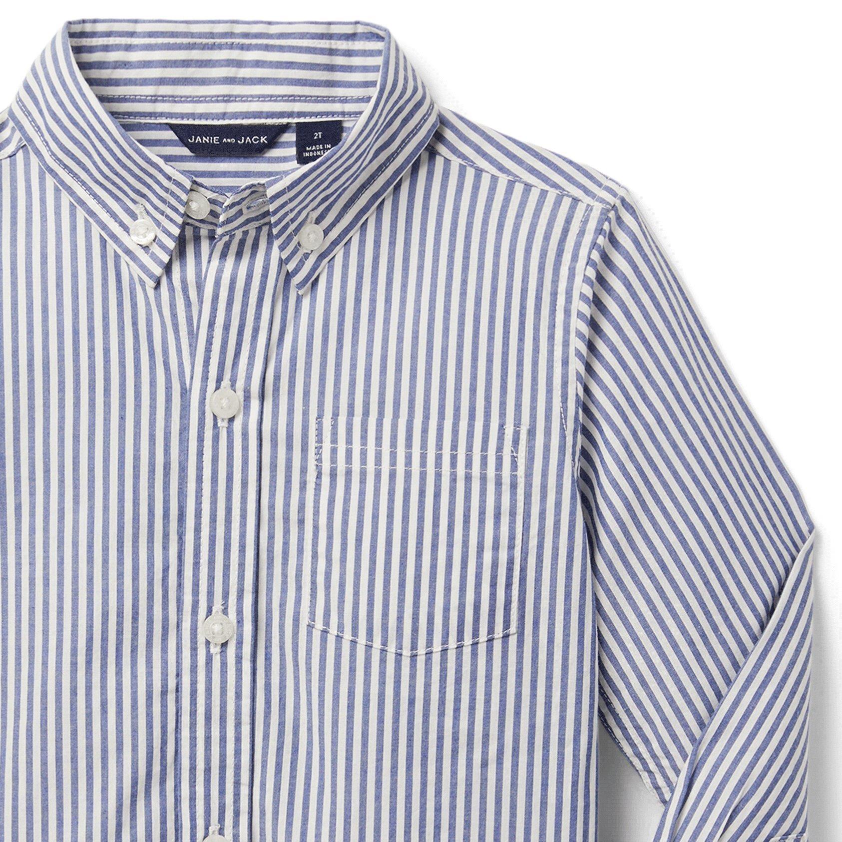 Striped Poplin Shirt image number 1