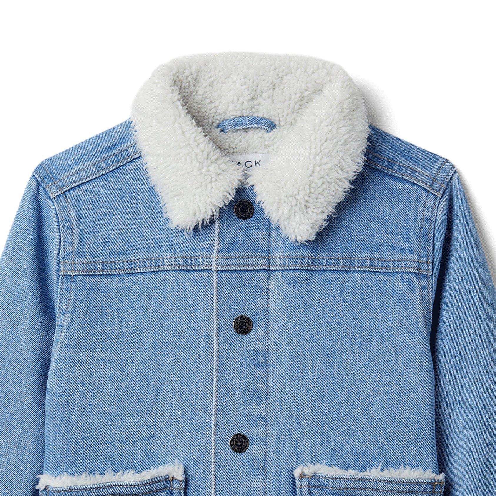 Denim Sherpa Lined Jacket image number 2