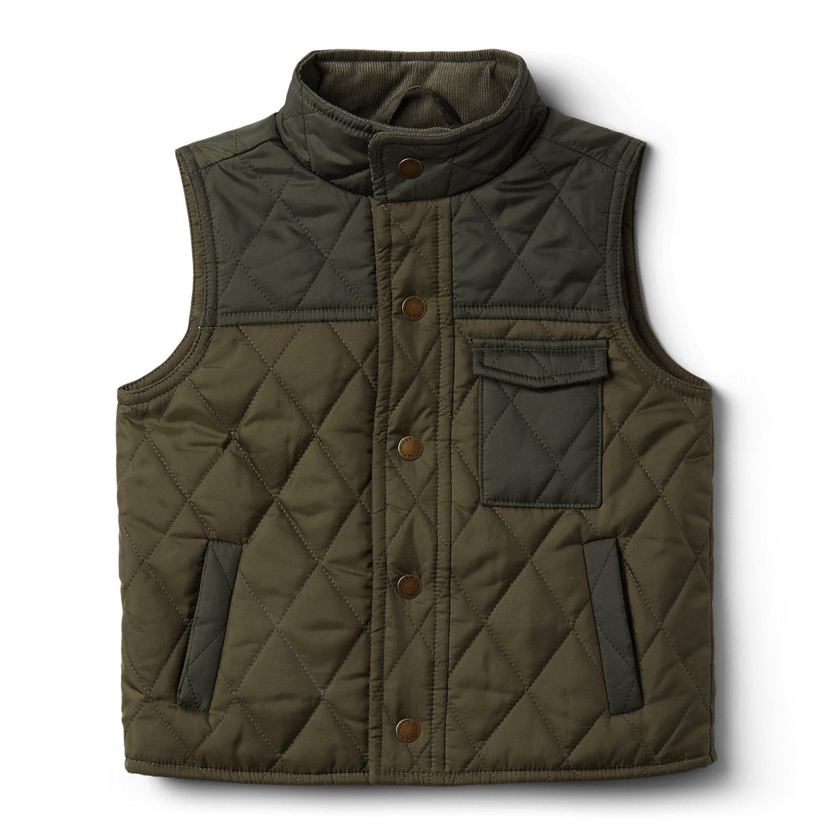 Boy Jungle Trail Quilted Vest by Janie and Jack