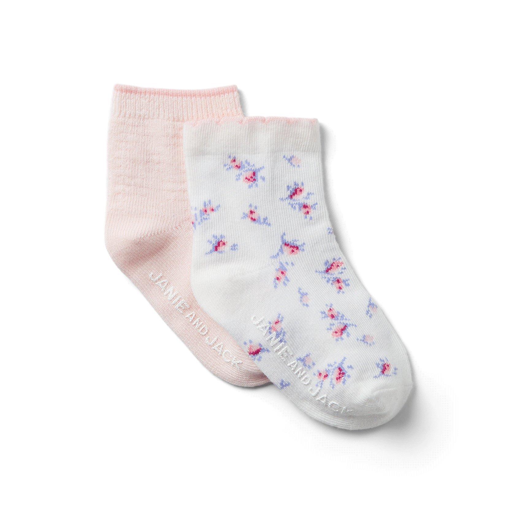Baby Solid And Floral Sock 2-Pack image number 0