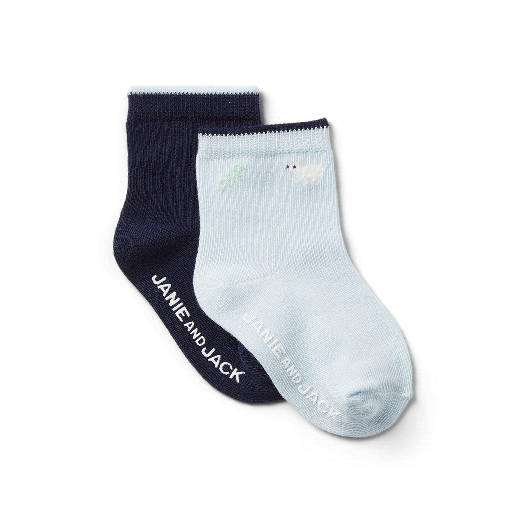 Baby Solid And Bear Sock 2-Pack image number 0