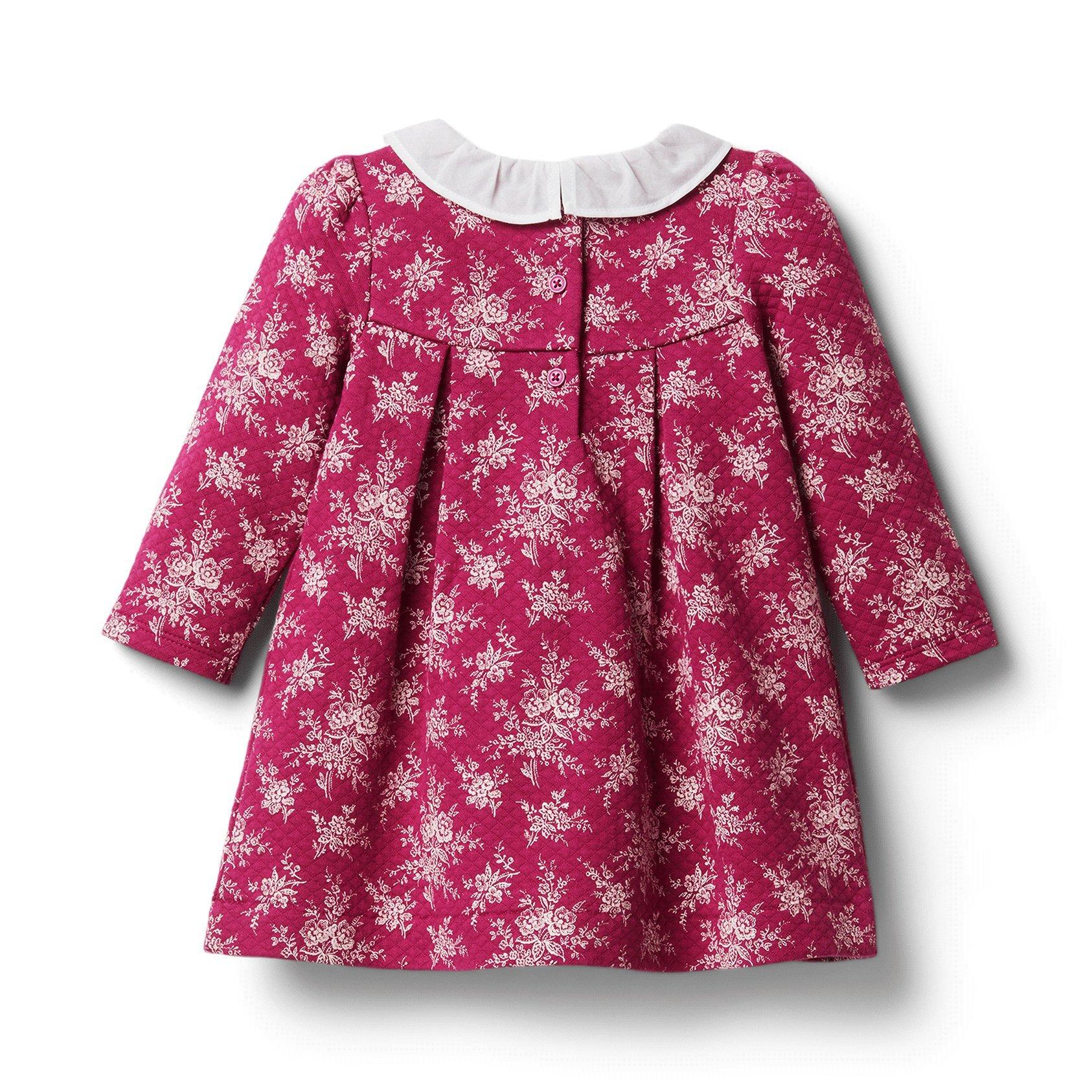 NEW Janie fashion & Jack 6-12m Pink Tweed Ruffle Collar Dress