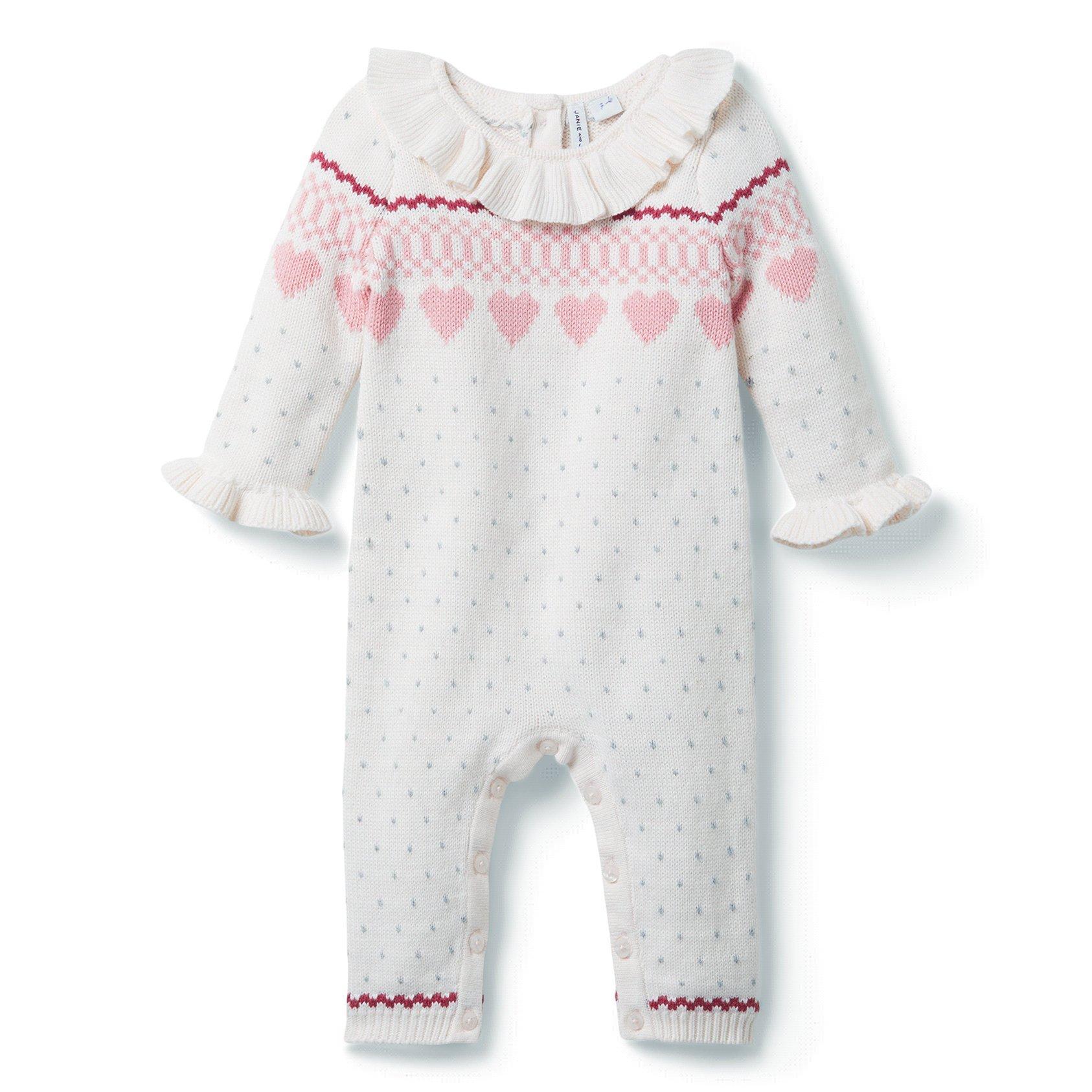 Baby Heart Fair Isle Sweater 1-Piece image number 0