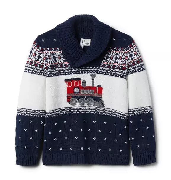 Train Shawl Collar Sweater
