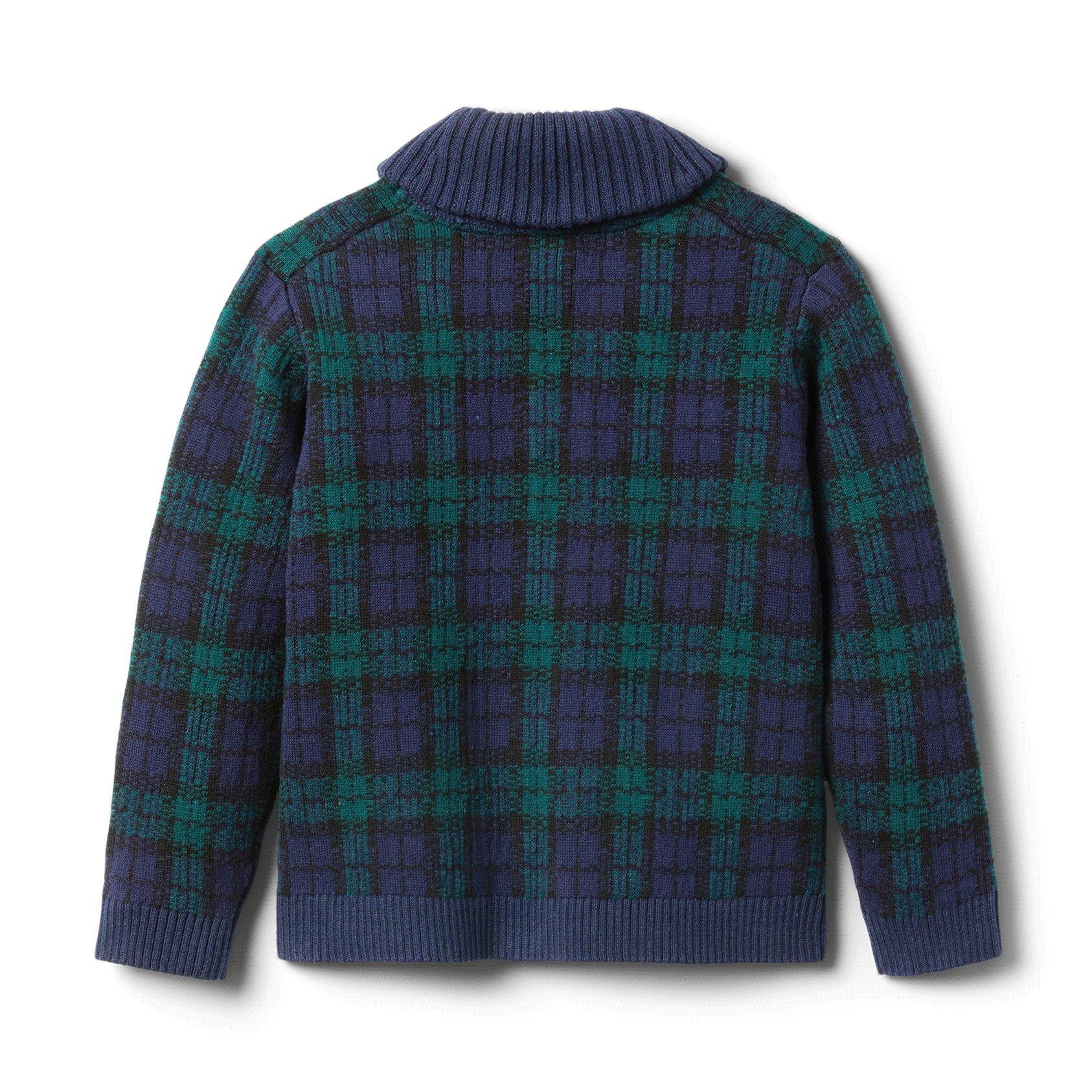 Plaid Crest Patch Cardigan image number 1