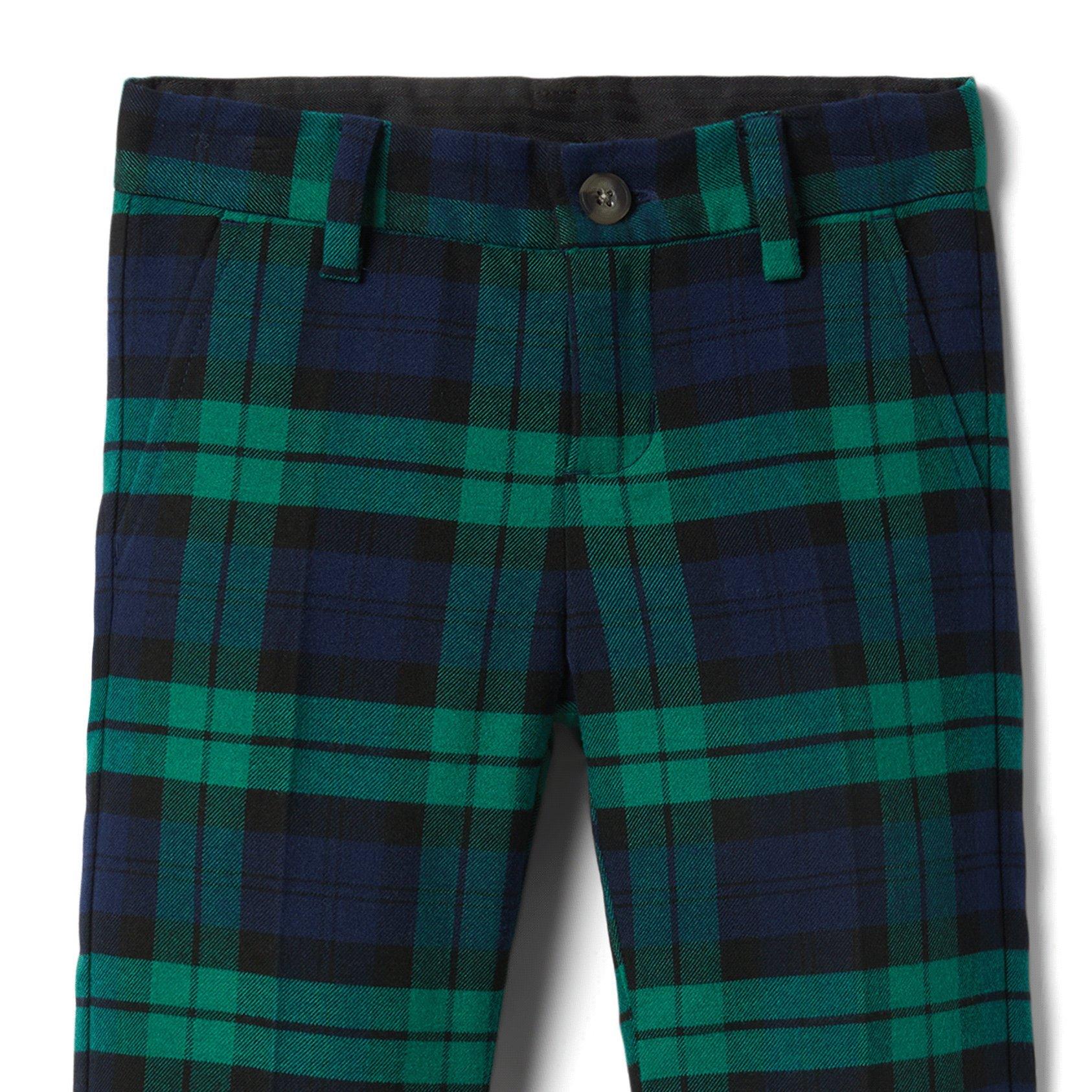 Boy Merchant Marine Plaid Plaid Wool Pant by Janie and Jack