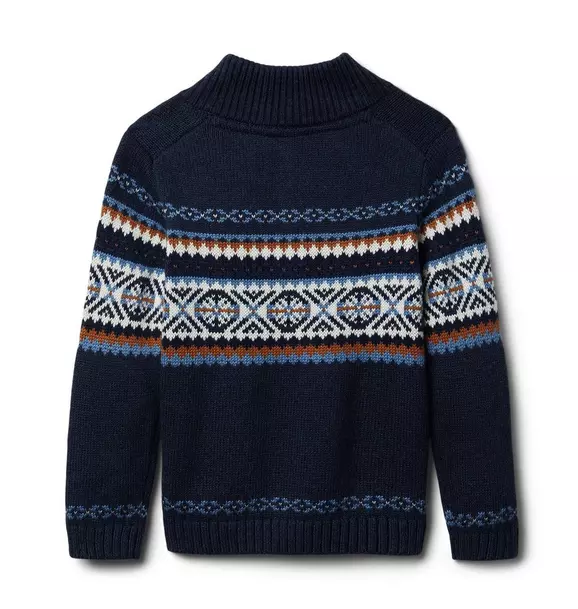 Fair Isle Mock Neck Sweater image number 2