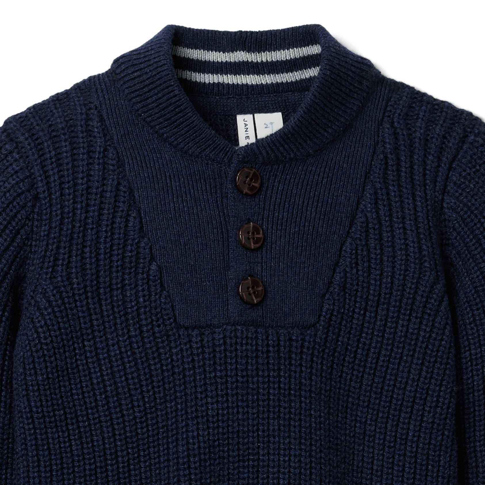 Textured Henley Sweater image number 2