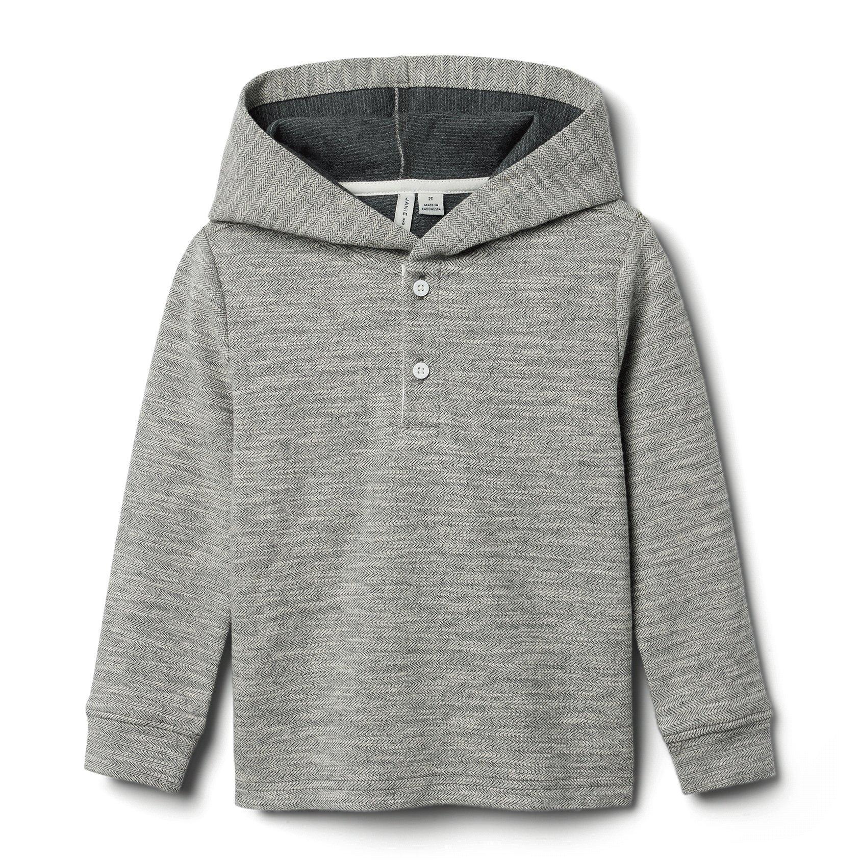 Textured Hooded Sweater