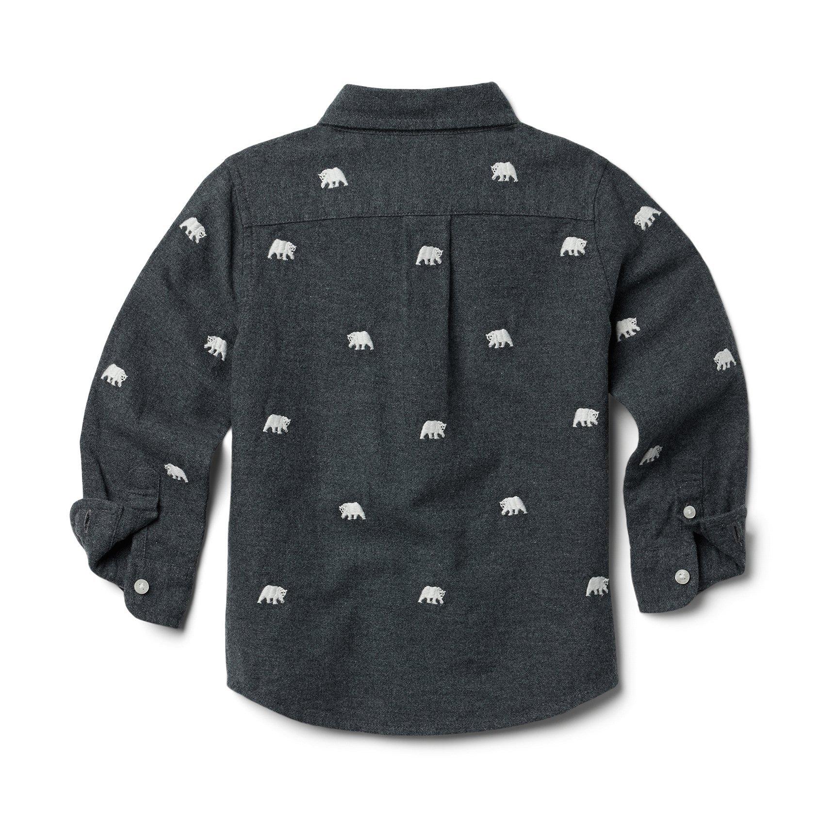 Embroidered Polar Bear Brushed Oxford Shirt image number 1