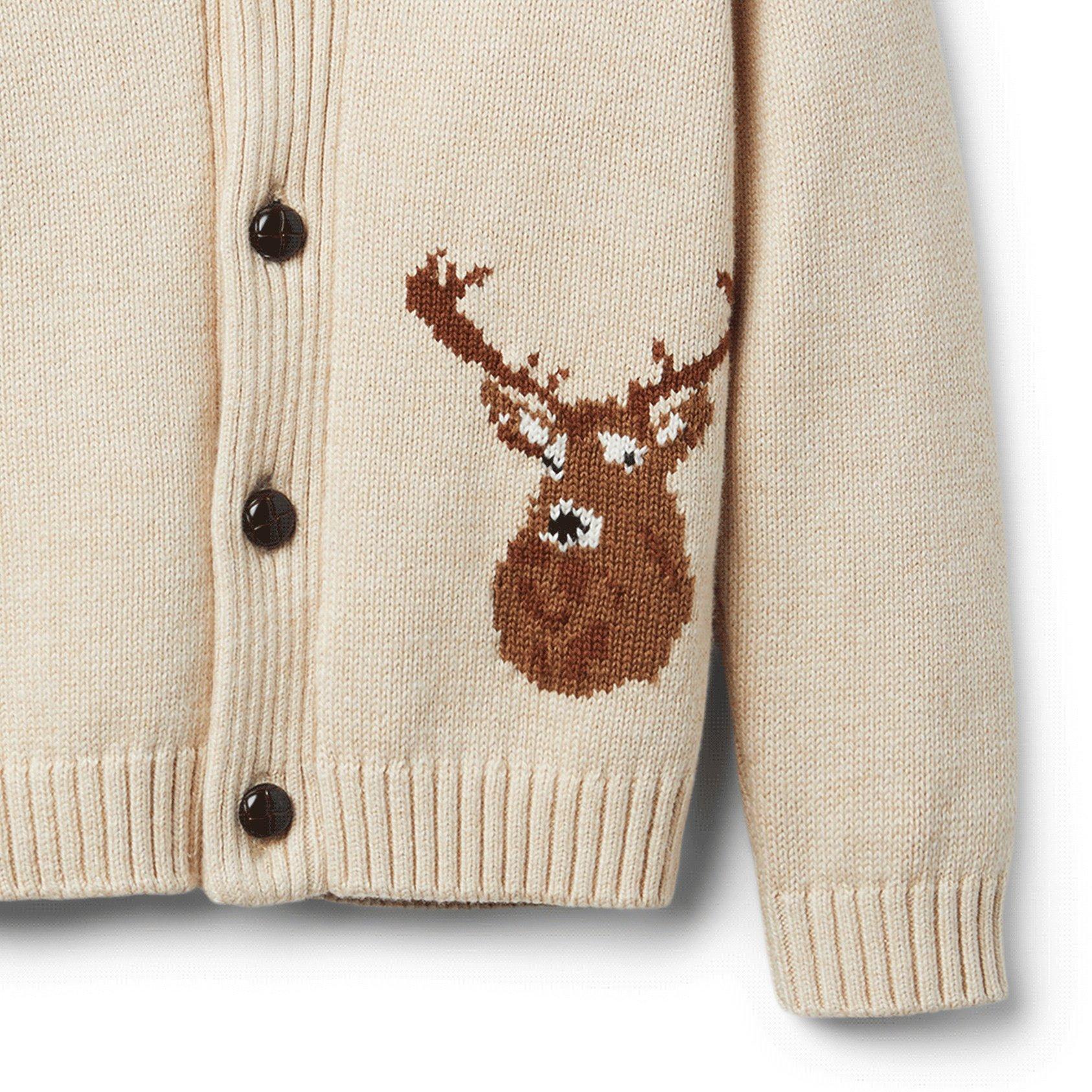Reindeer Shawl Collar Cardigan image number 2