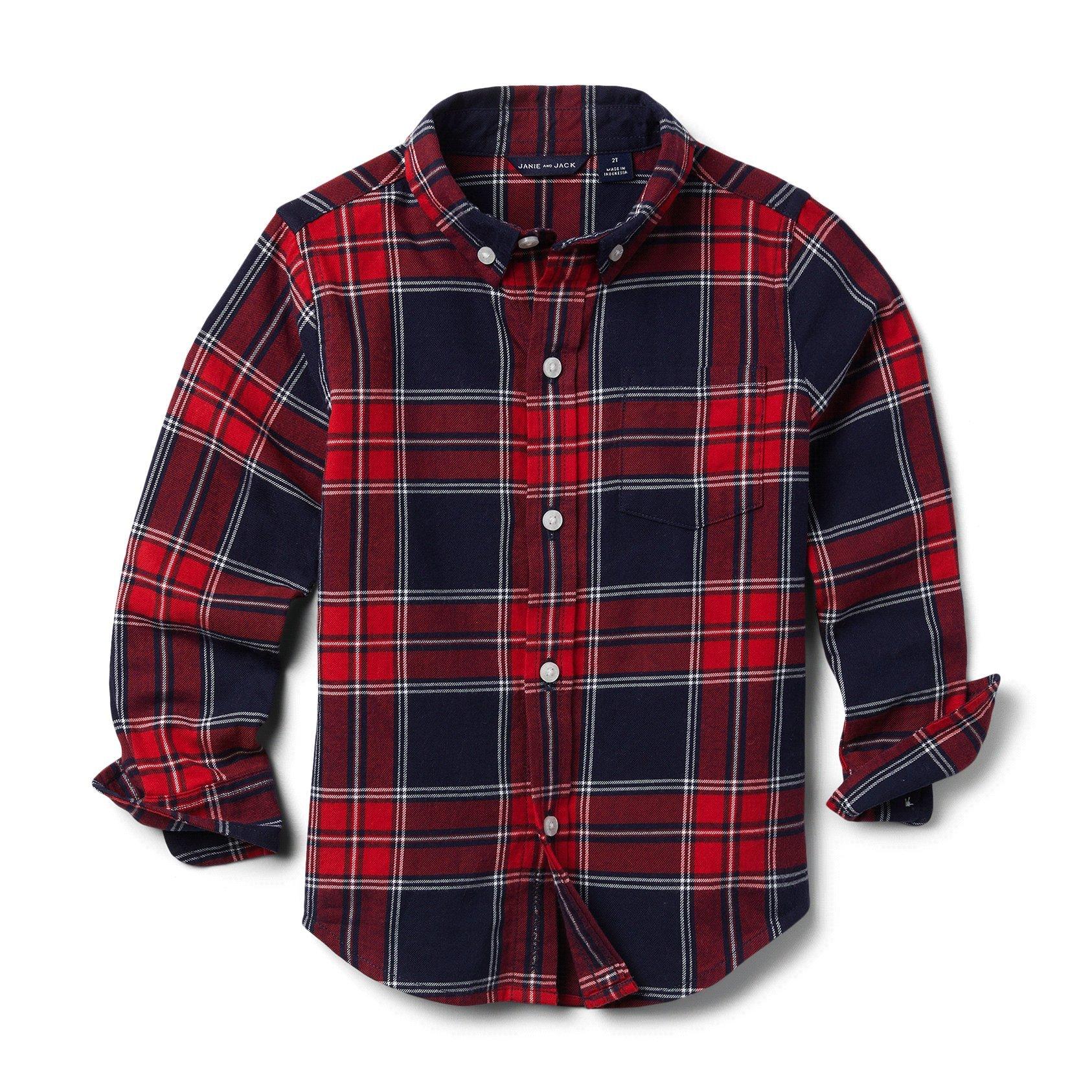 Brushed Twill Plaid Shirt