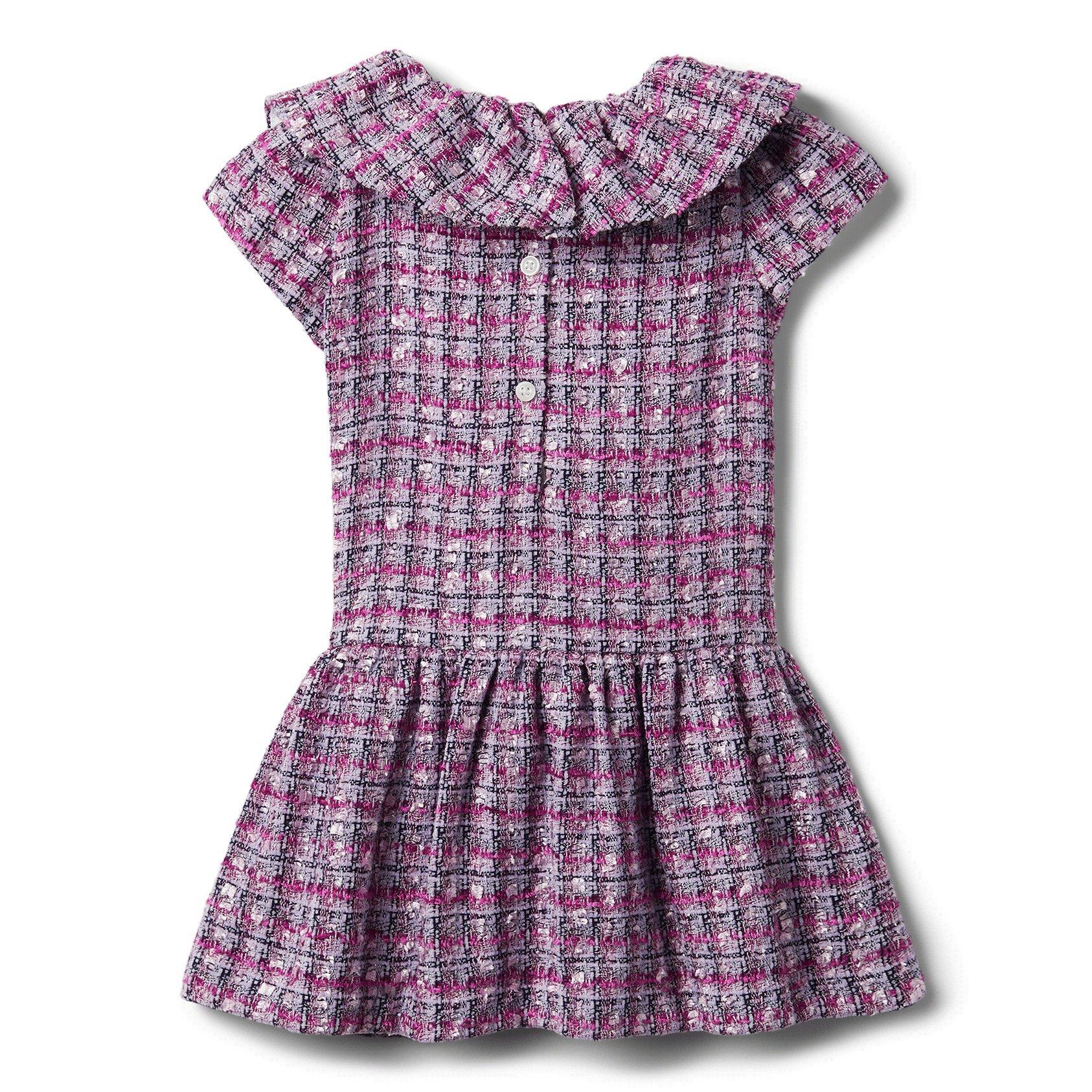 Ruffle Collar Bouclé Dress image number 3