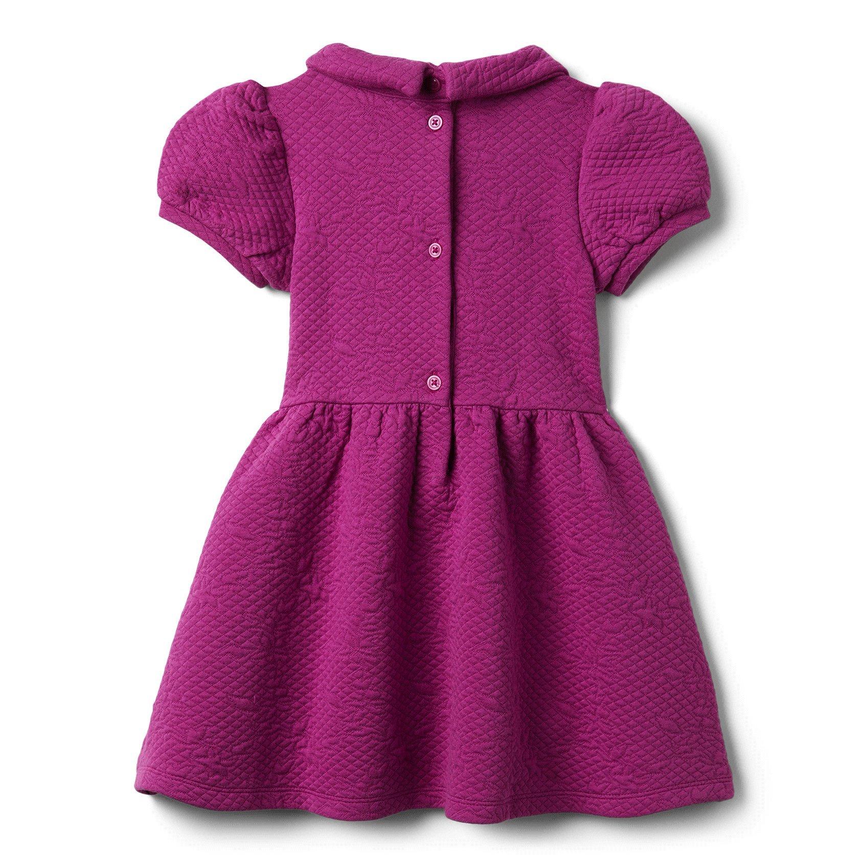 Quilted Floral Puff Sleeve Dress image number 3