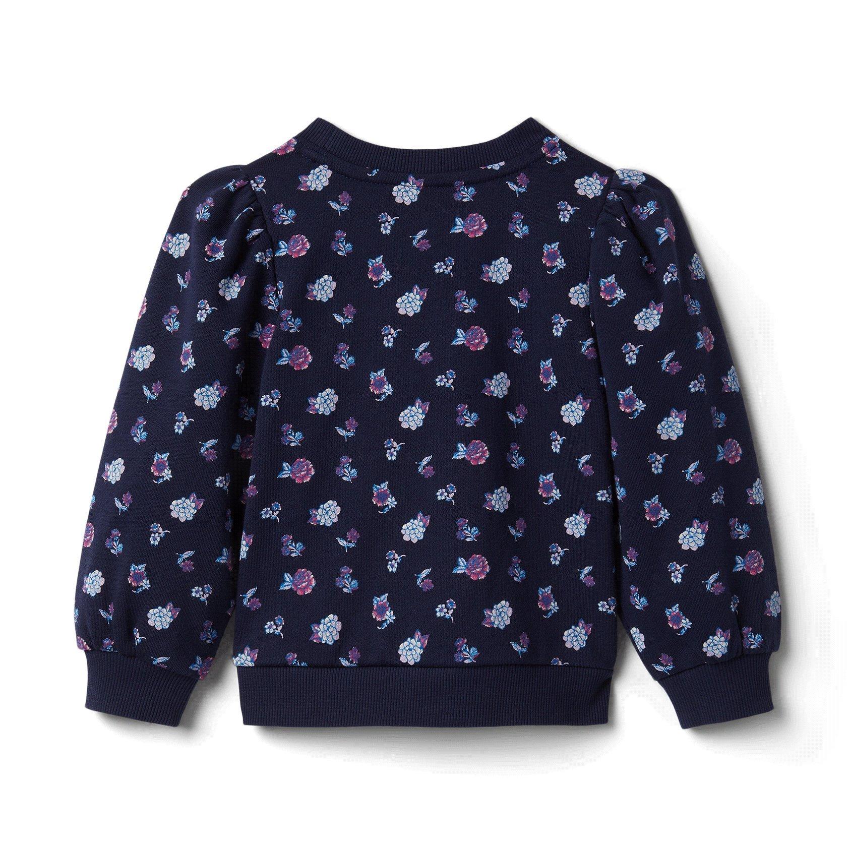 Floral Puff Sleeve Sweatshirt  image number 2