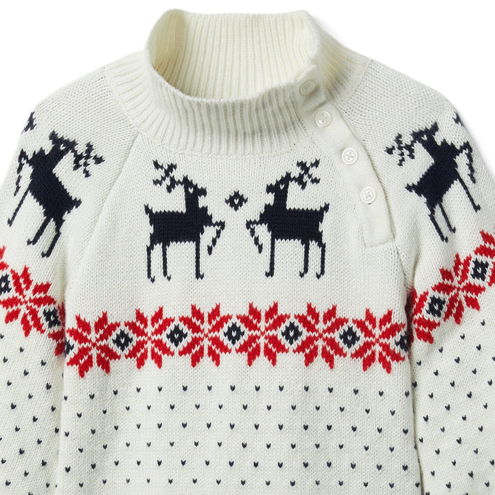 Fair Isle Reindeer Sweater Dress image number 1