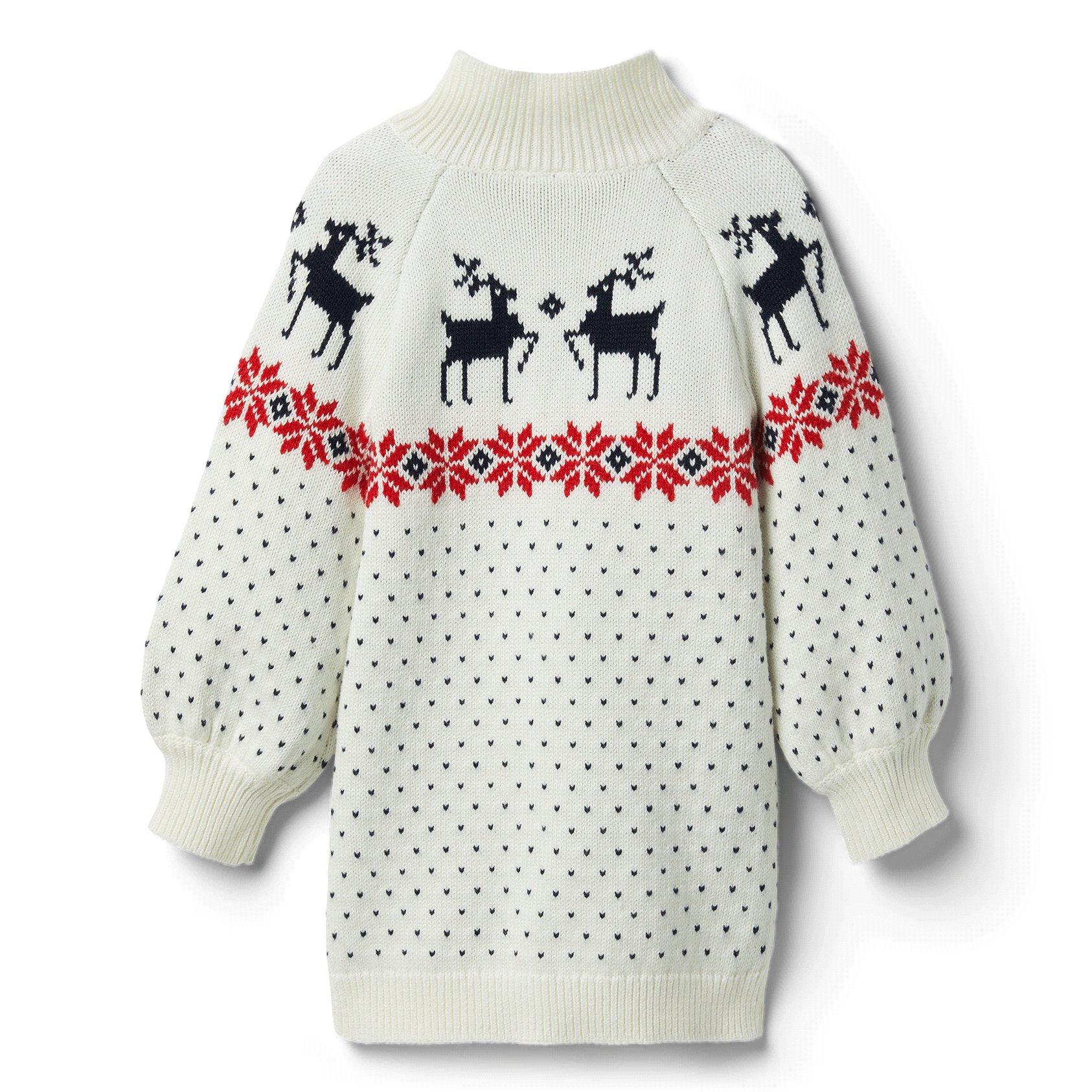 Fair Isle Reindeer Sweater Dress image number 2