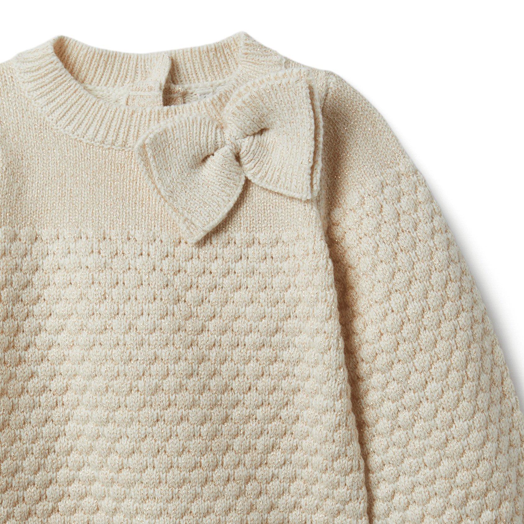 Textured Bow Sweater image number 4